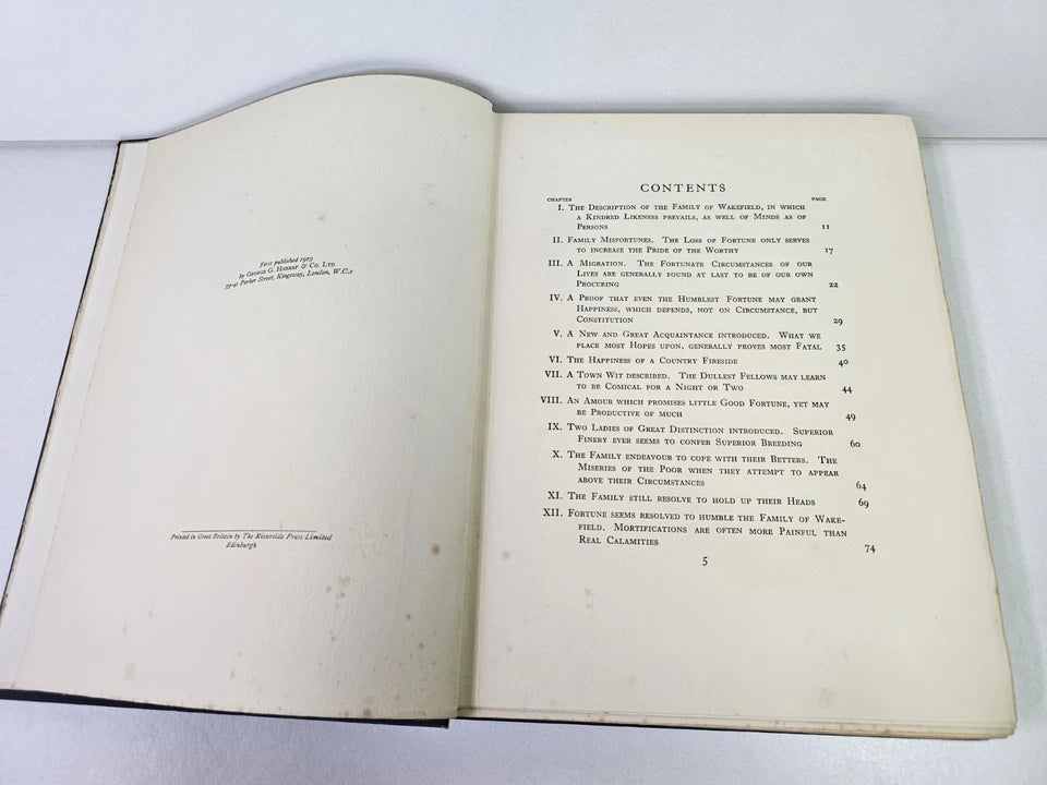 The Vicar of Wakefield by Goldsmith - Harrap Edition (1929)