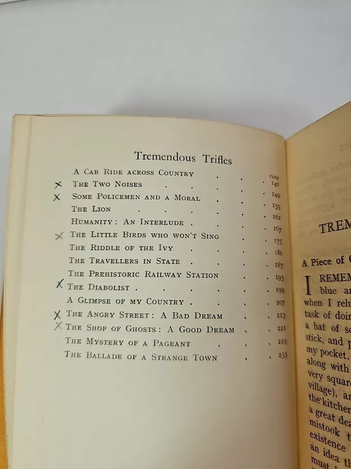 Tremendous Trifles by G K Chesterton (1930)