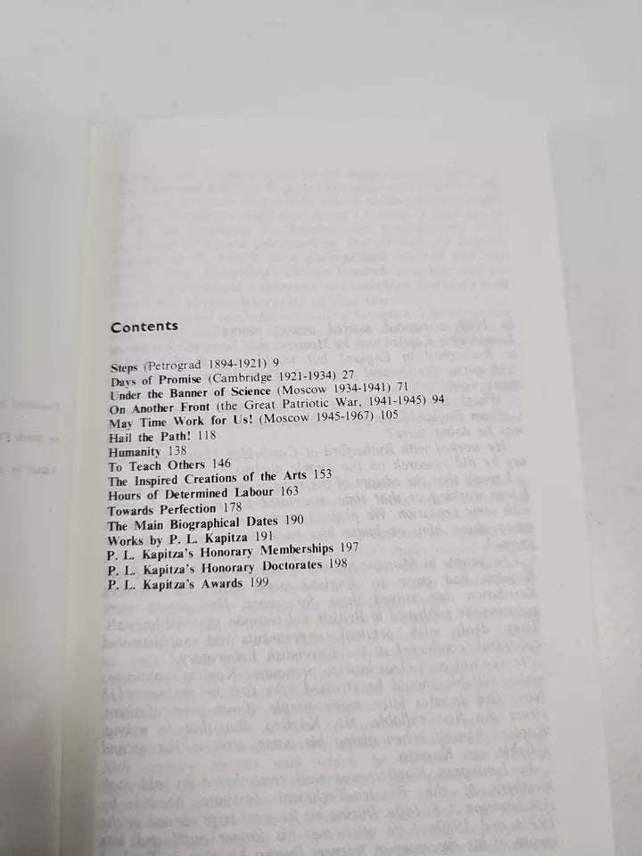 KAPITZA: Life and Discoveries, Outstanding Soviet Scientists by Kedrov (1984)