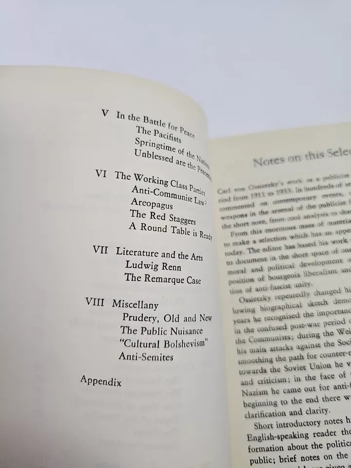 The Stolen Republic, Selected Writings of Carl von Ossietzky (1971)