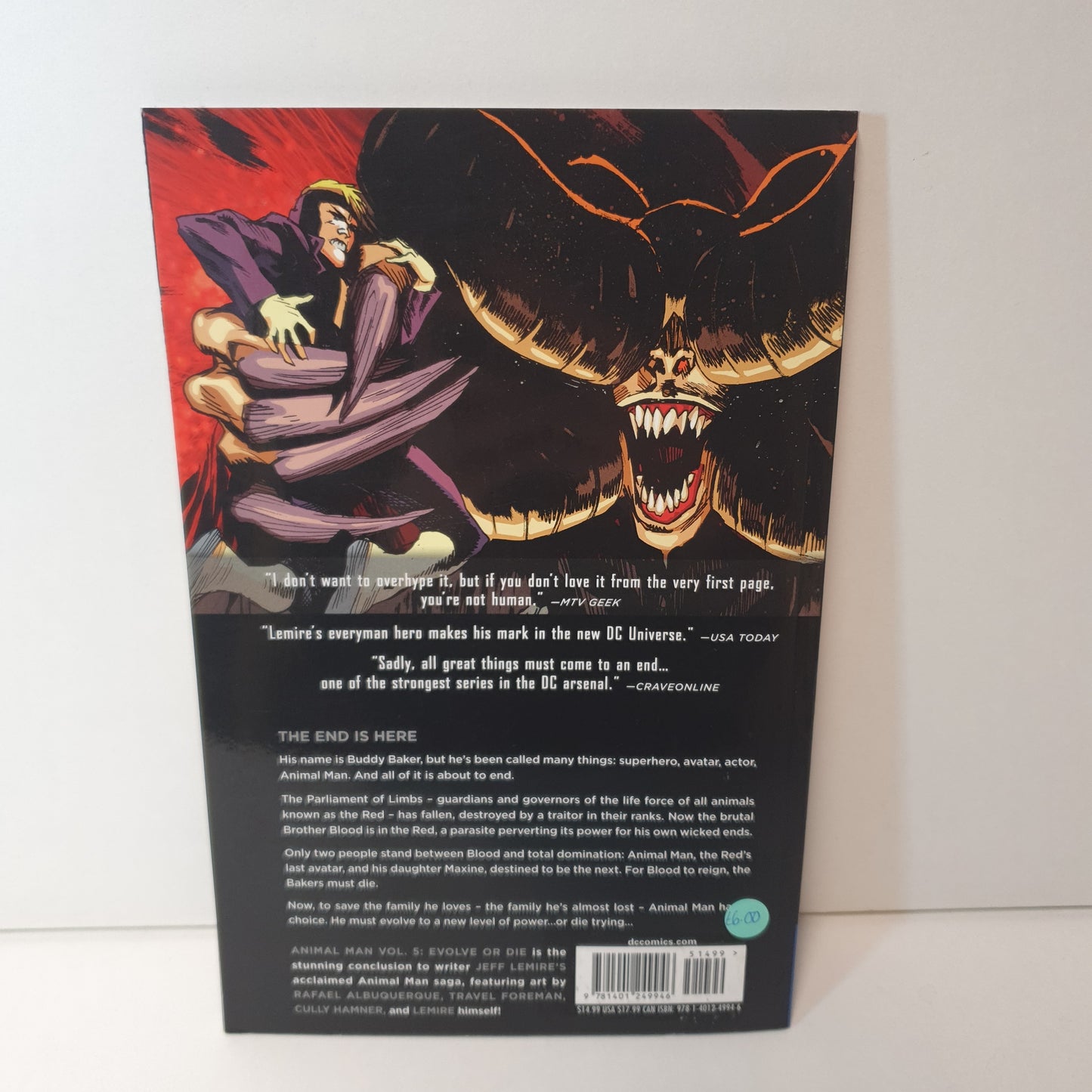 Animal Man vol 5 Evolve or Die! by Lemire & Alburqerque (2014)