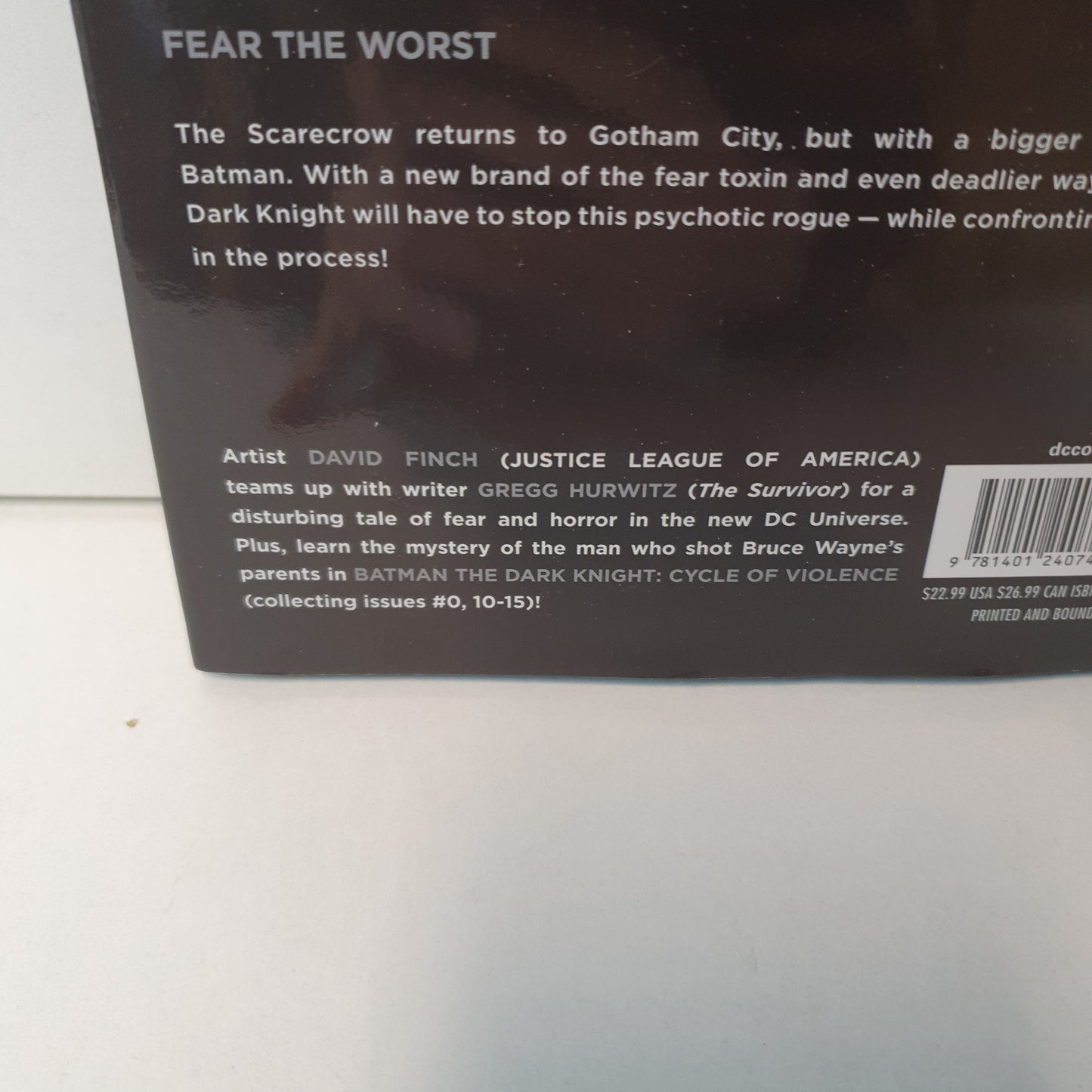 Batman The Dark Knight Vol 2 Cycle of Violence by Hurwitz & Finch (2013)