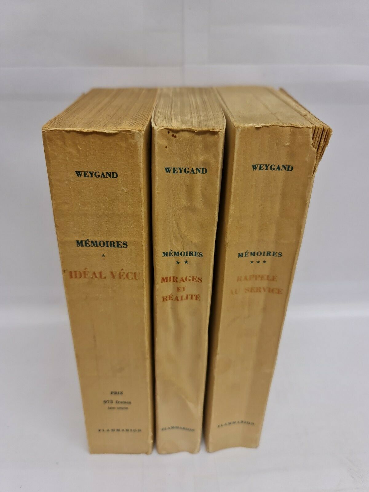Memoires - 3 Volumes - Rappele Au Service