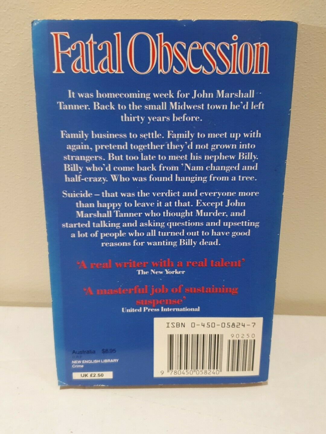 Fatal Obsession by Stephen Greenleaf (1987)