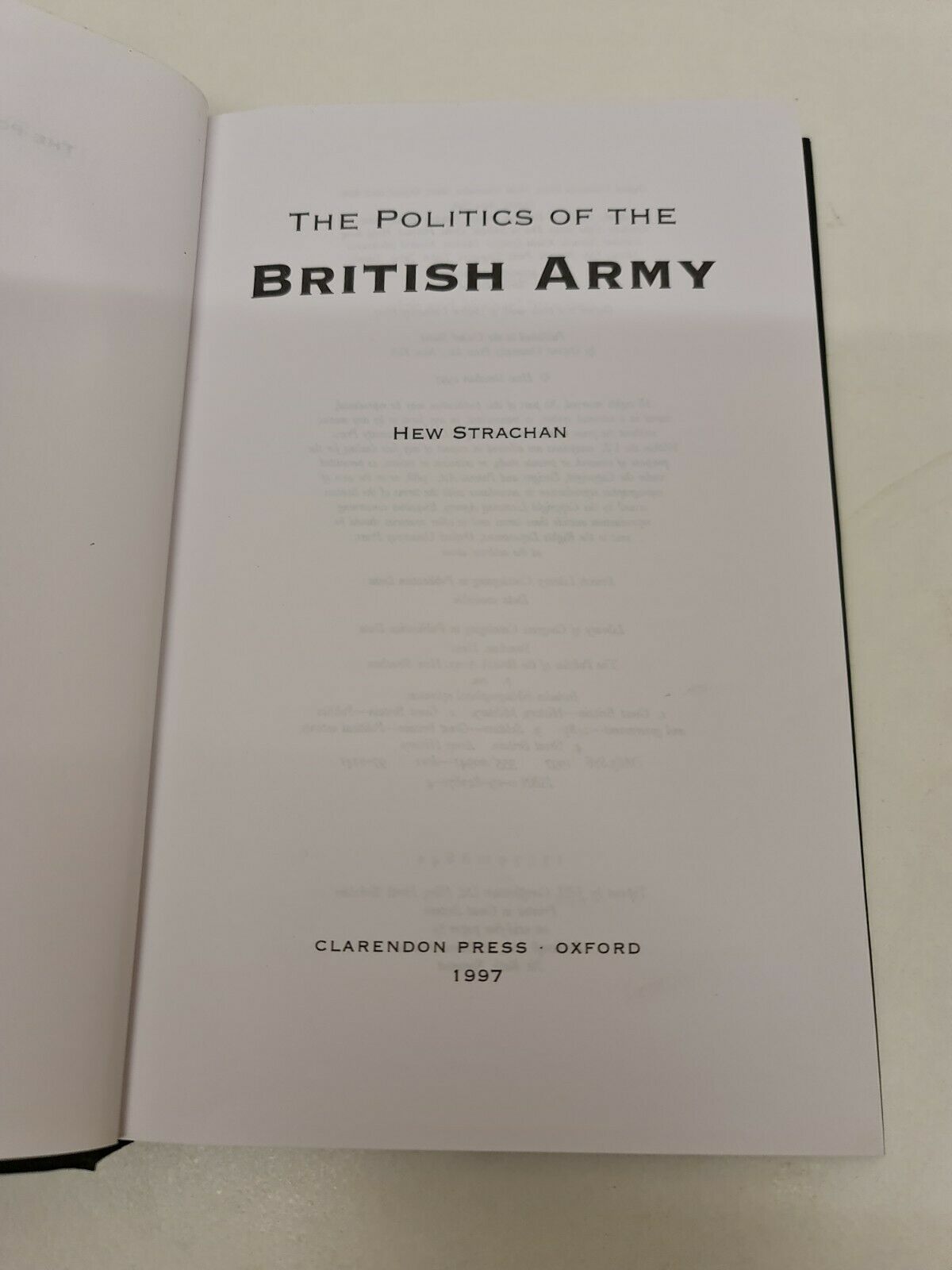The Politics of the British Army by Sir Hew Strachan