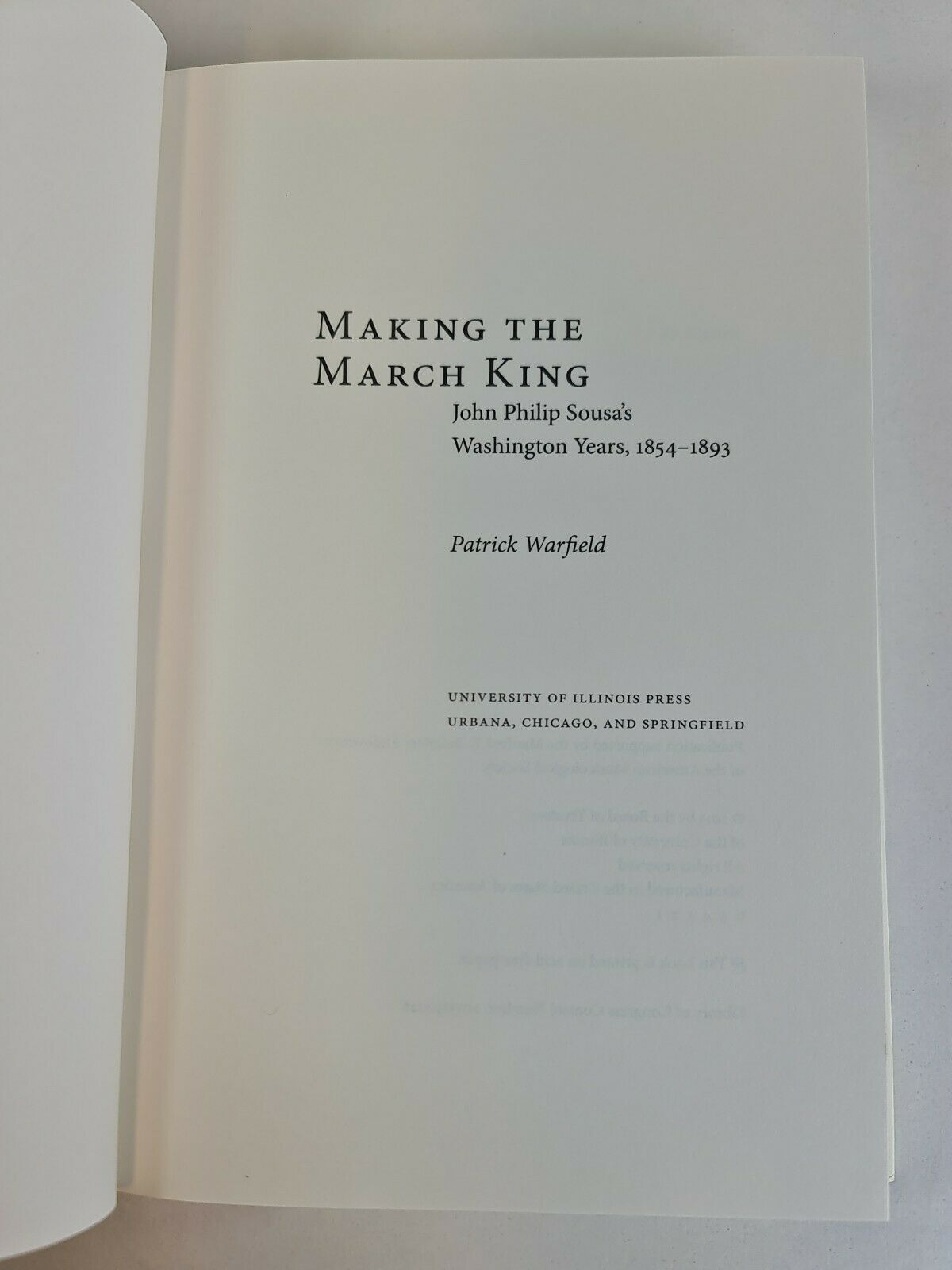 Making the March King: John Philip Sousa's Washington Years, 1854-1893