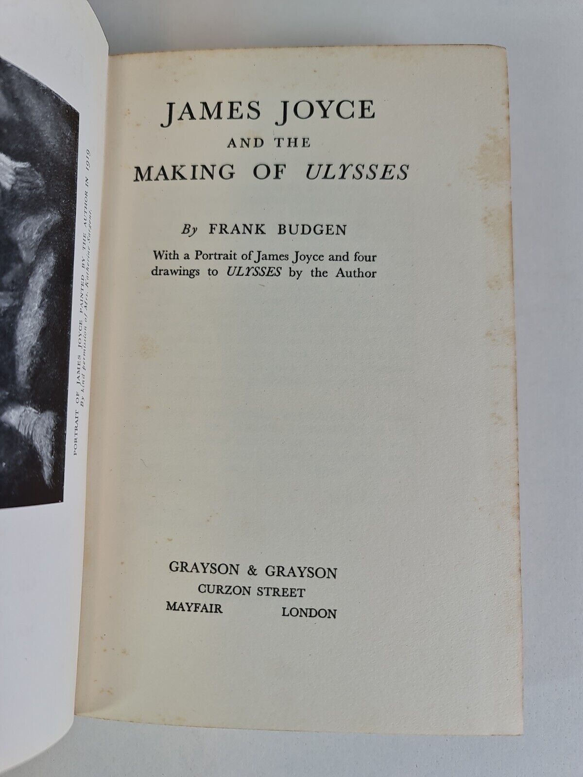James Joyce and the Making of Ulysses by Frank Budgen (1937)