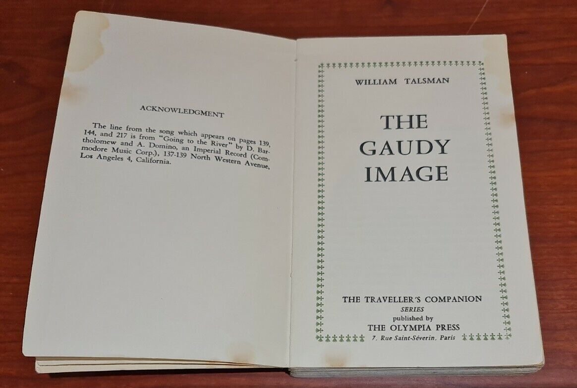 The Gaudy Image by William Talsman  (1958)