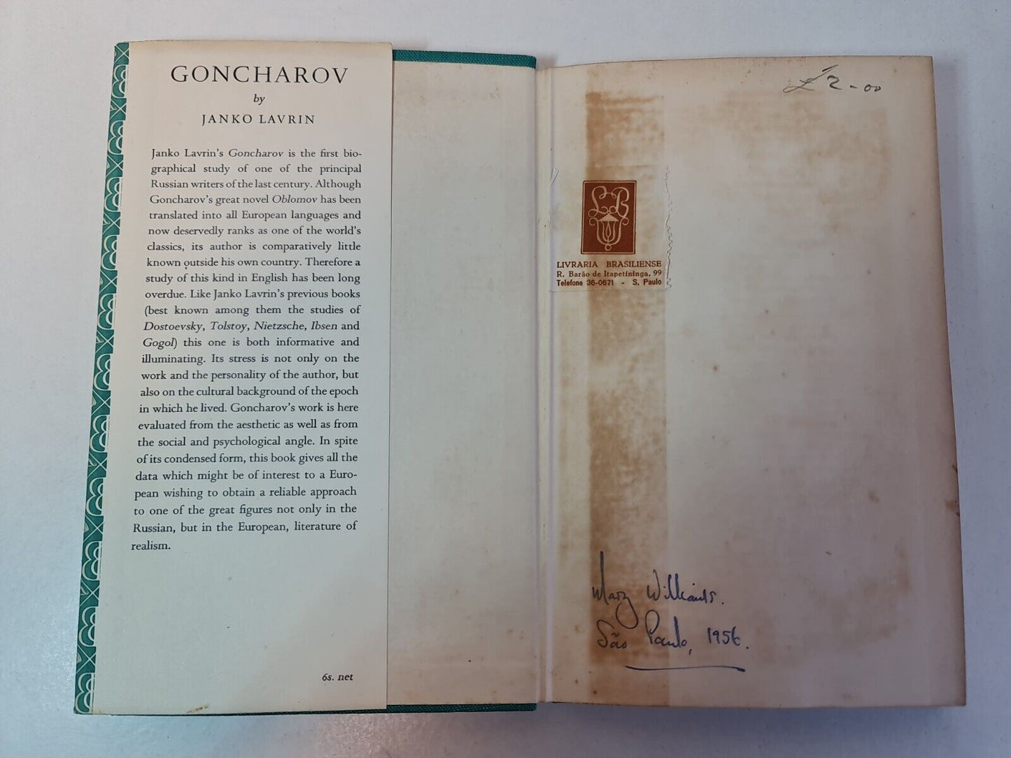 Goncharov by Janko Lavrin (1954)