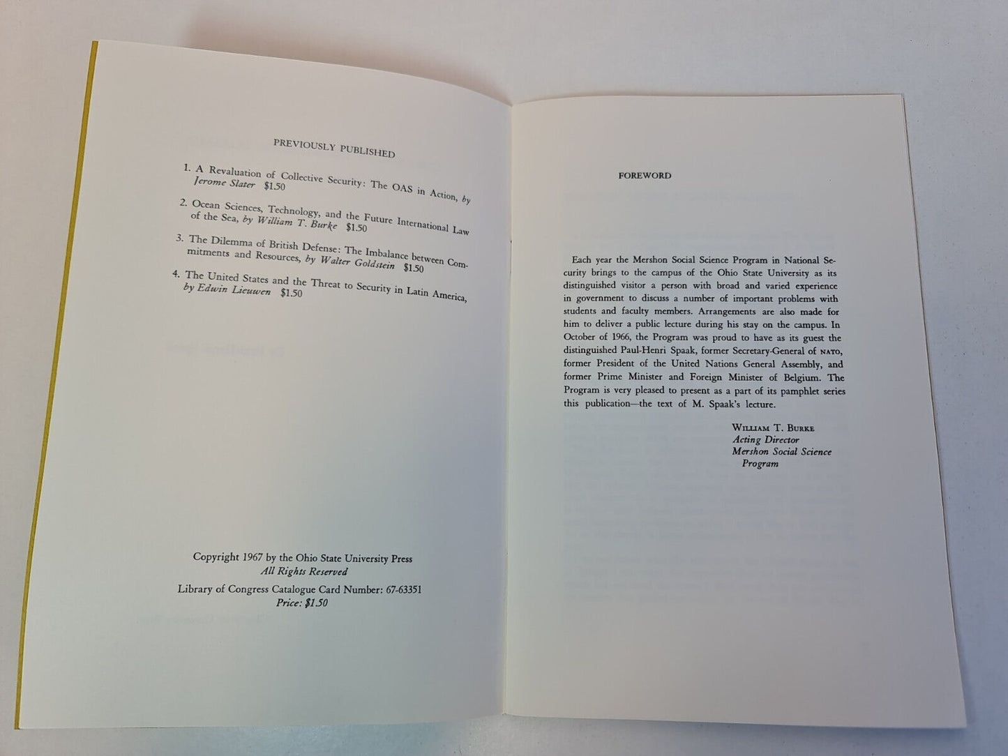 The Crisis of the Atlantic Alliance by Paul-Henri Spaak (1967)