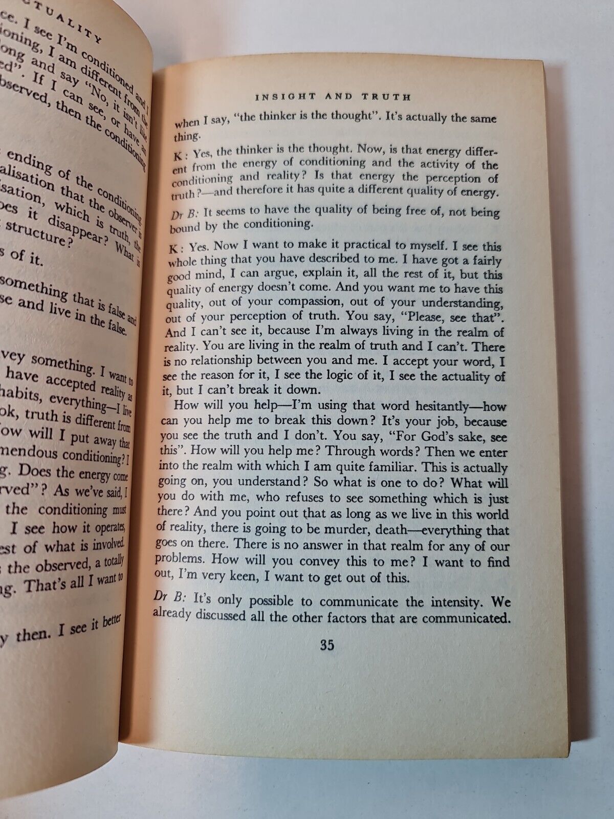 Truth and Actuality by J. Krishnamurti (1991)