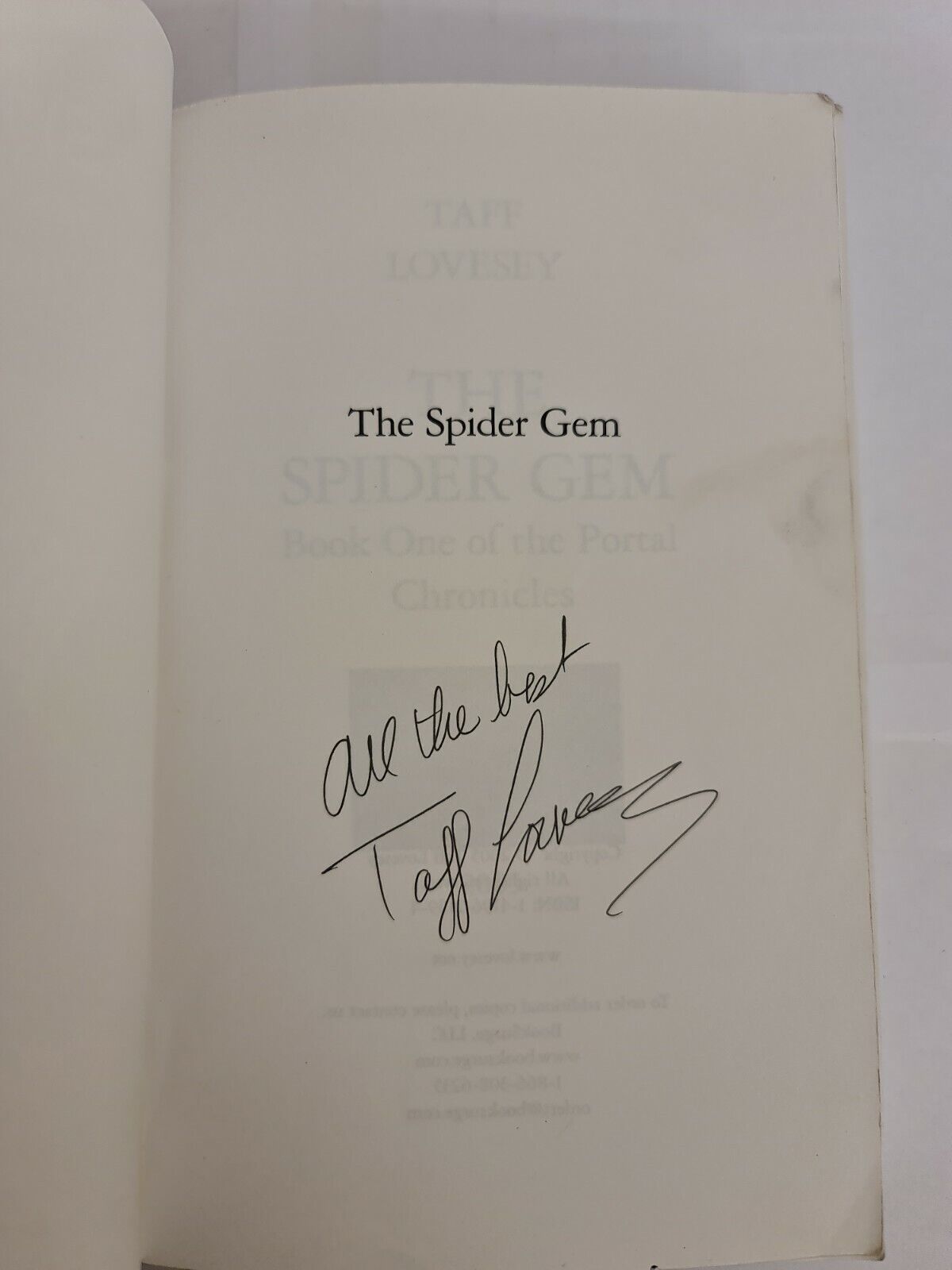 SIGNED - The Portal Chronicles by Taff Lovesey - 2 Book Bundle