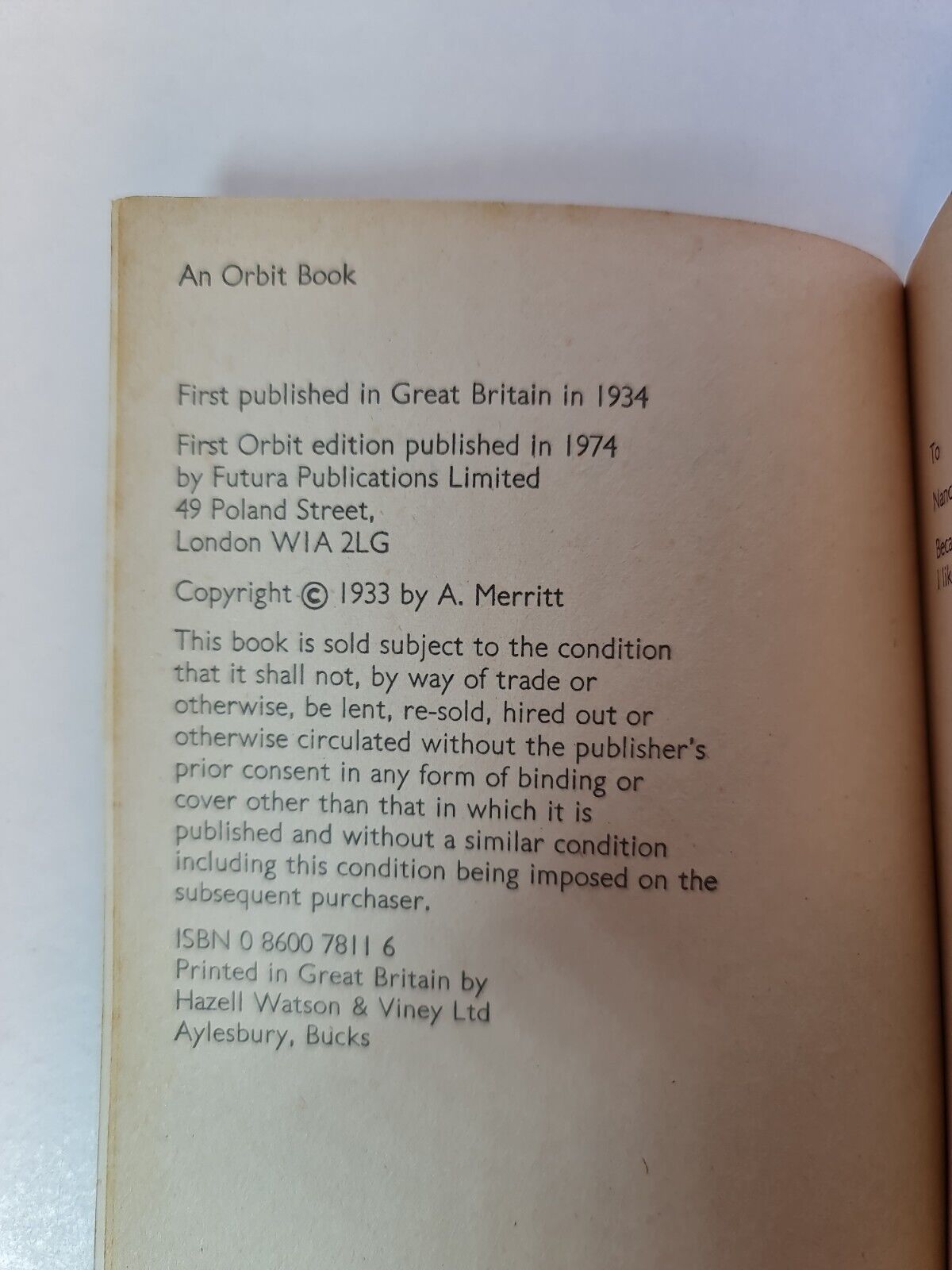 Burn Witch Burn! by Abraham Merritt (1974)