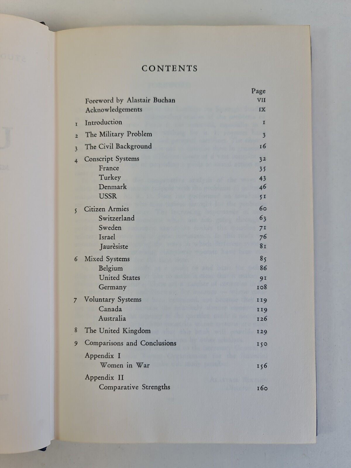 Men in Uniform: Military Manpower in Modern Industrial Societies by M R D Foot