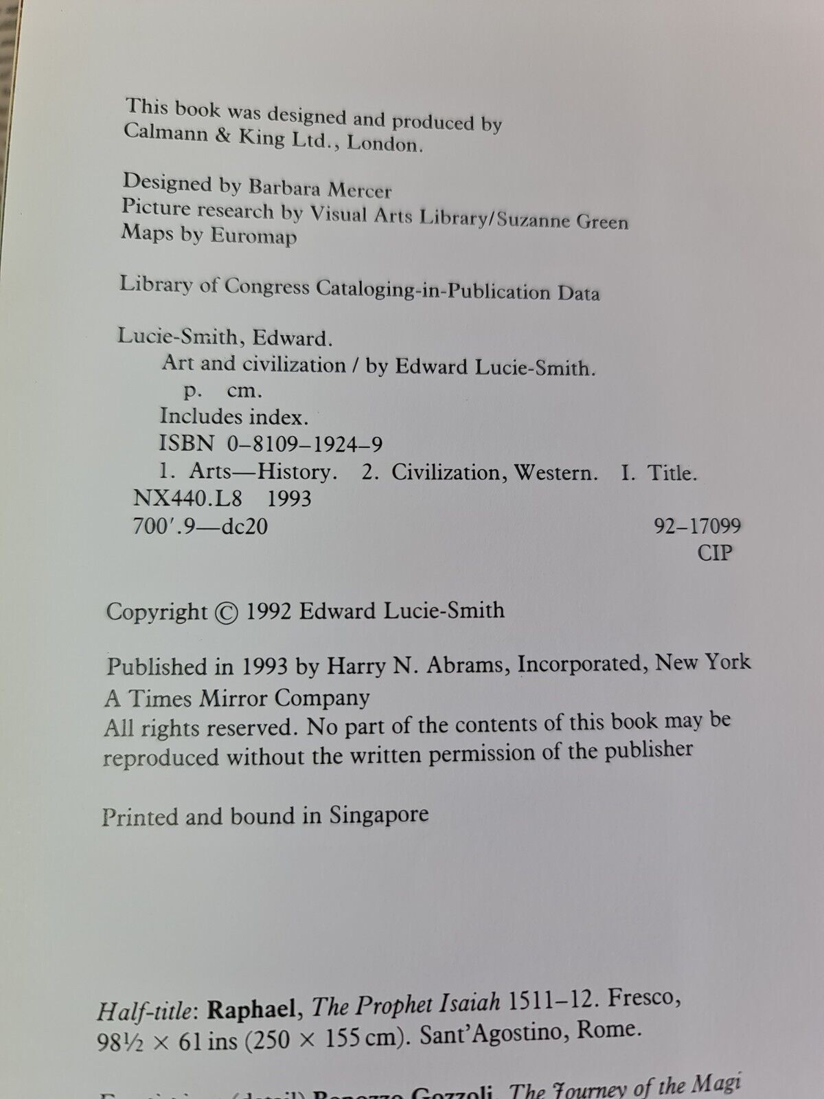 Art and Civilization by Edward Lucie-Smith