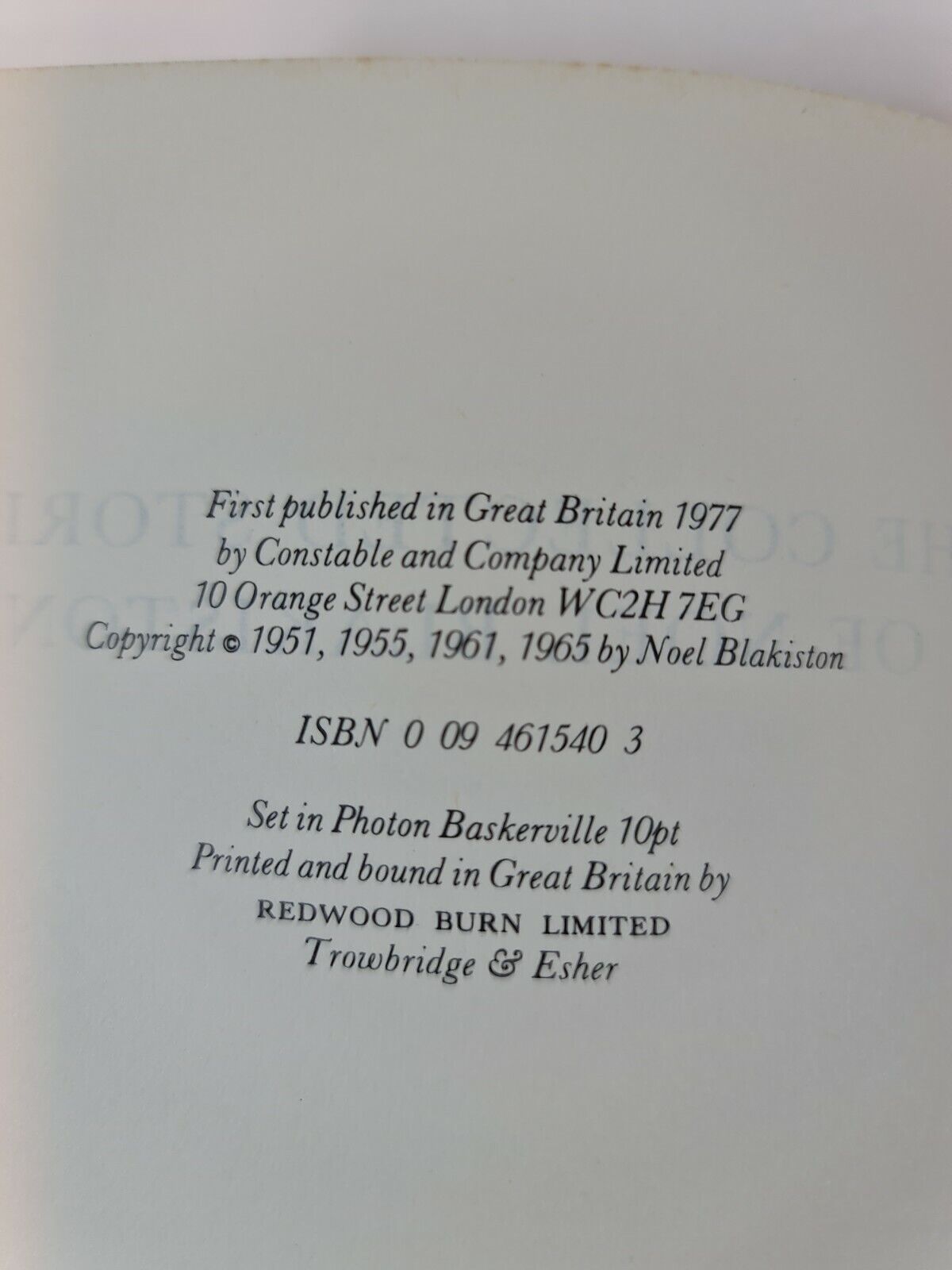 The Collected Stories of Noel Blakiston (1977)