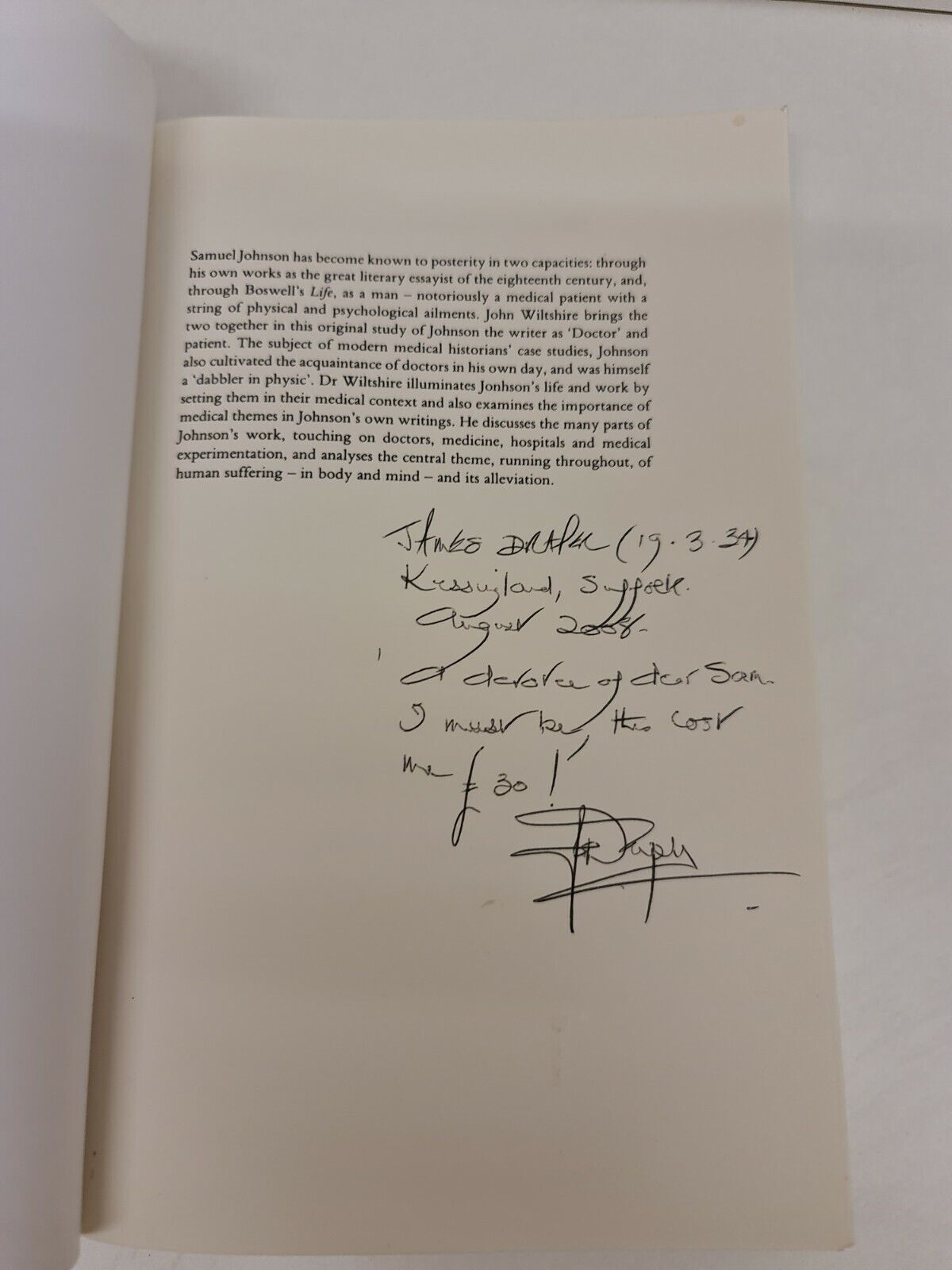 Samuel Johnson in the Medical World by John Wiltshire