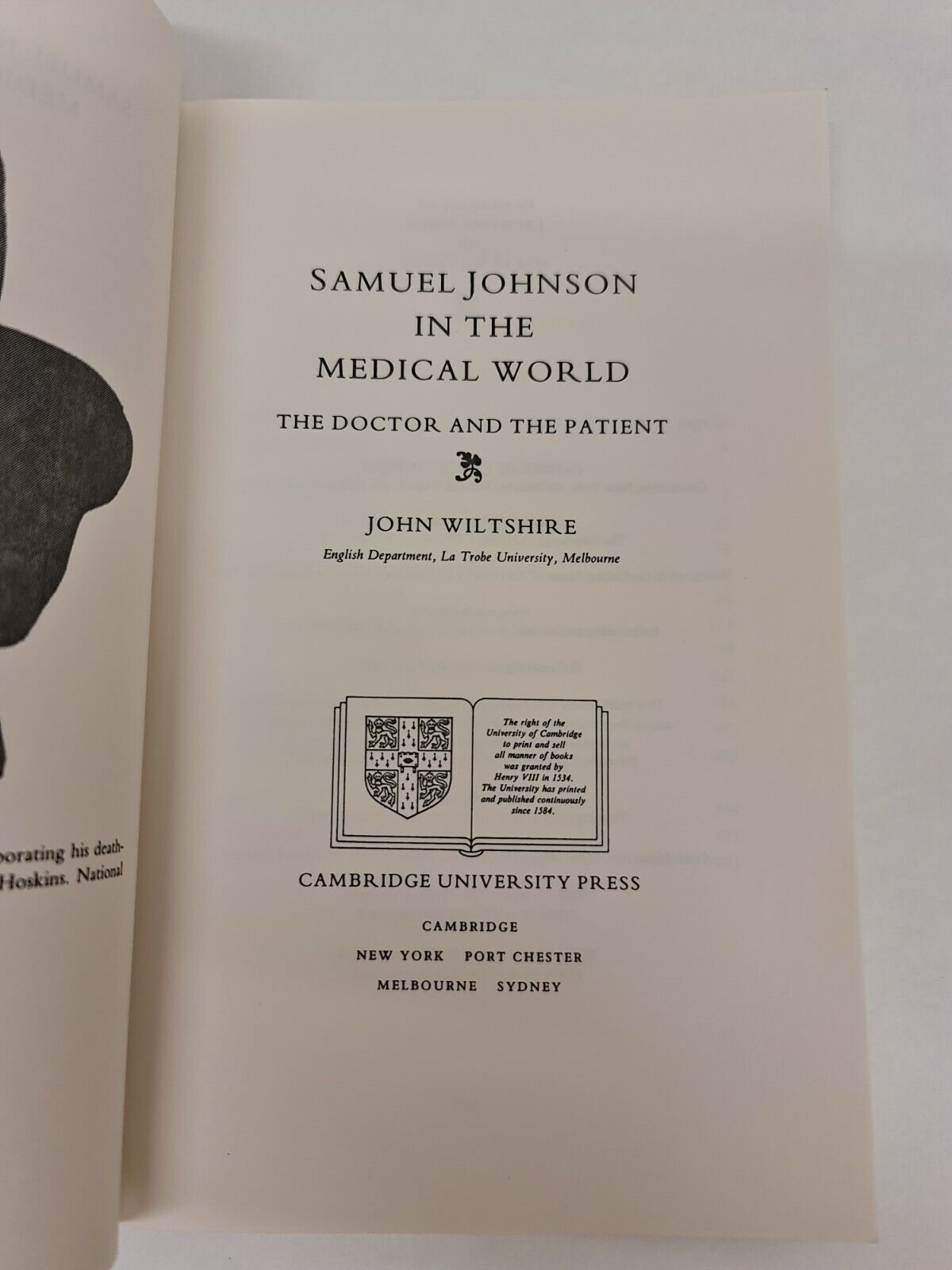 Samuel Johnson in the Medical World by John Wiltshire