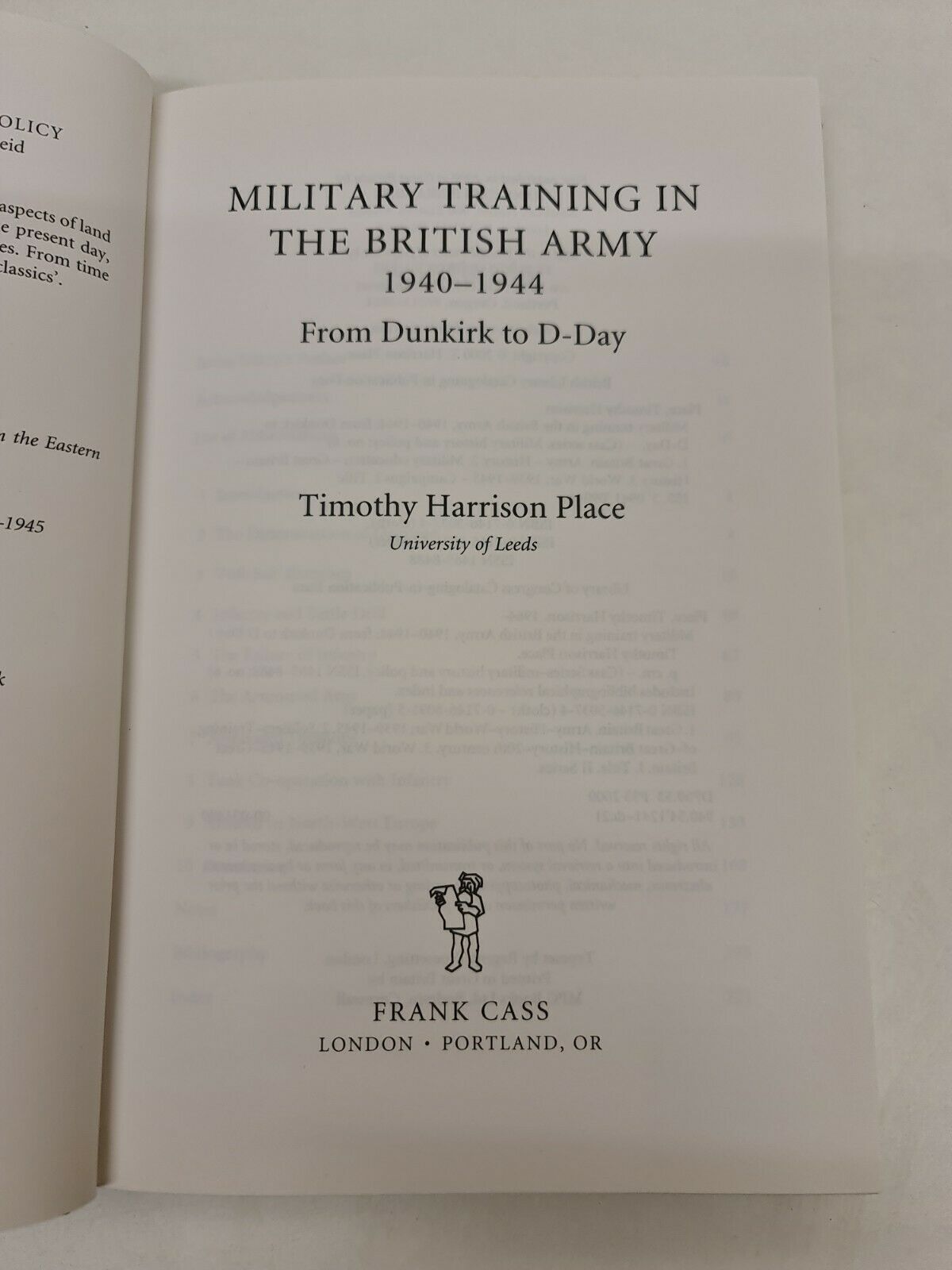 Military Training in the British Army, 1940-1944: From Dunkirk to D-Day