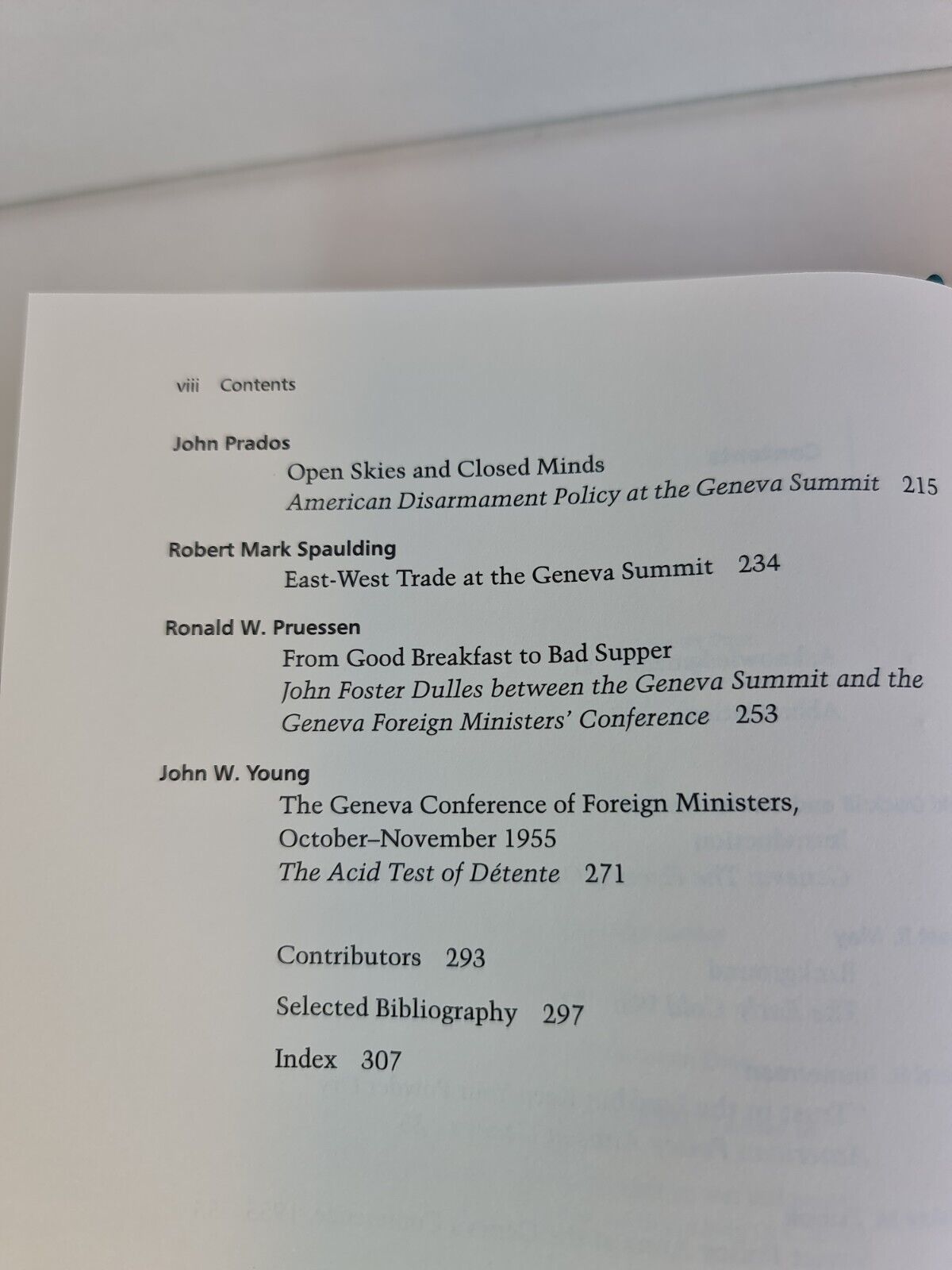 SIGNED - Cold War Respite: The Geneva Summit of 1955 by Saki Dockrill