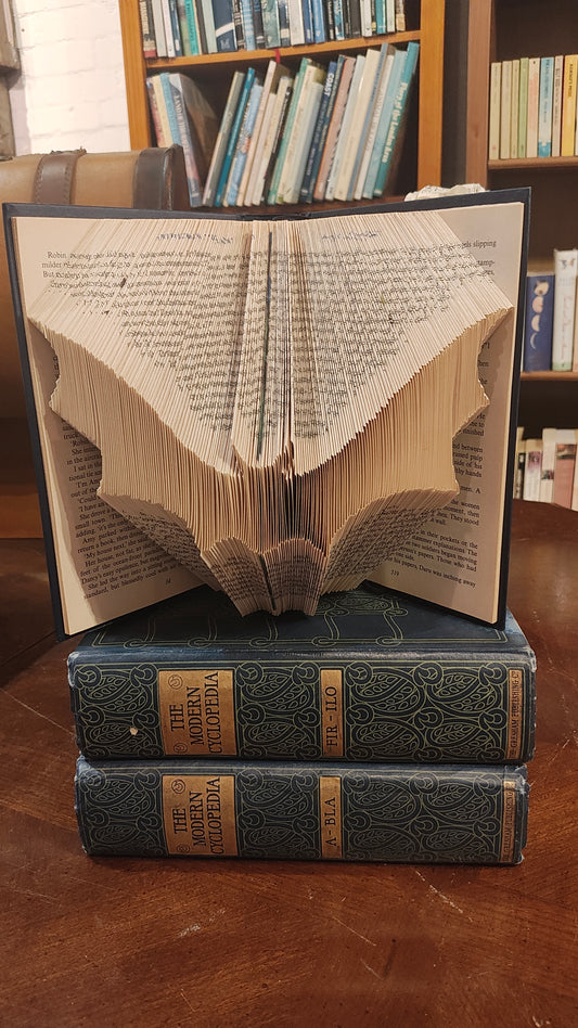 Folded Book Art Bat