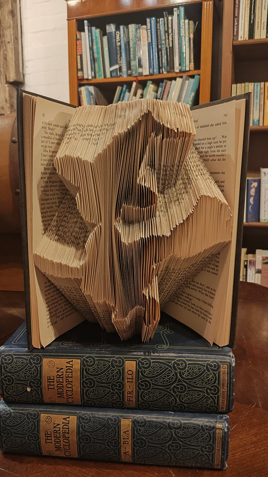 Folded Witch on a Broomstick Book Art