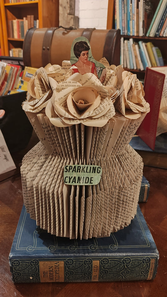 Agatha Christie Inspired Book Page Vase (Collection Only)