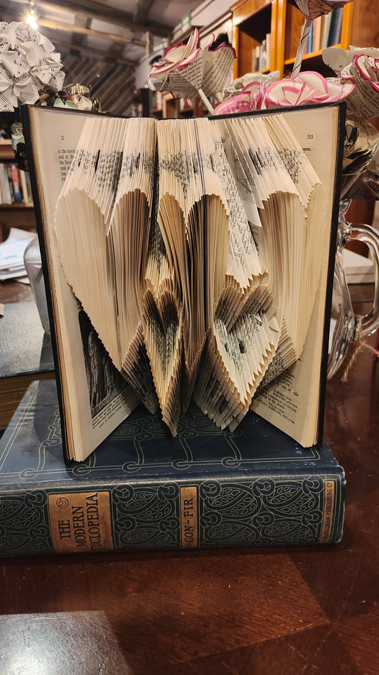 Heart Folded Book Art