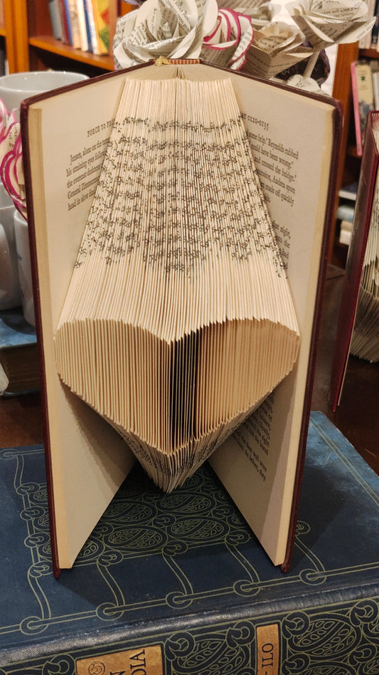 Single Heart Folded Book Art