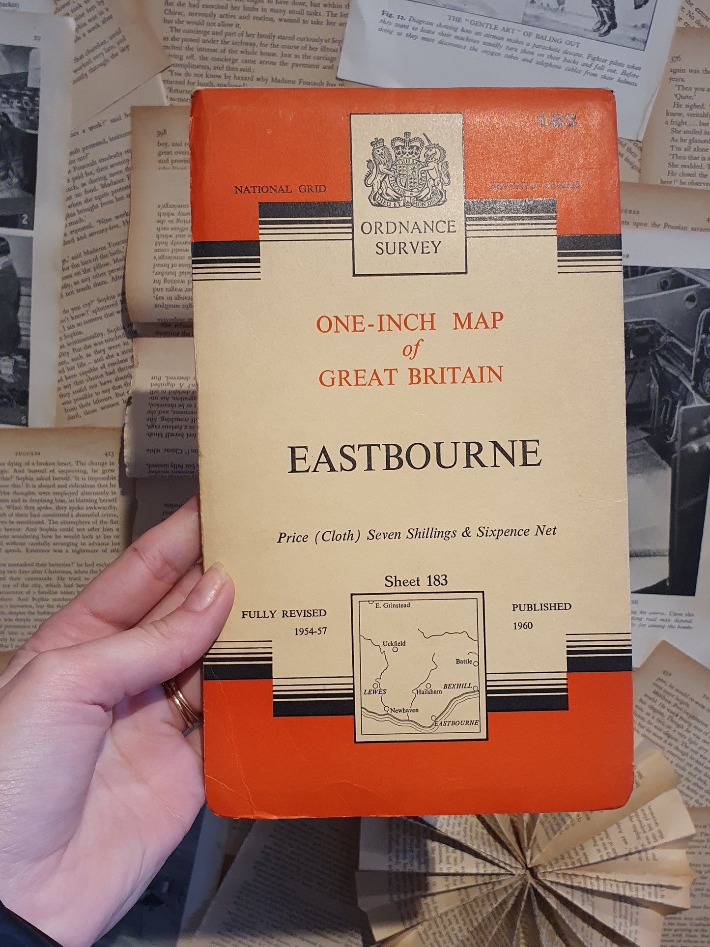 Ordnance Survey One-Inch Map of Great Britain - Eastbourne (Sheet 183) Cloth
