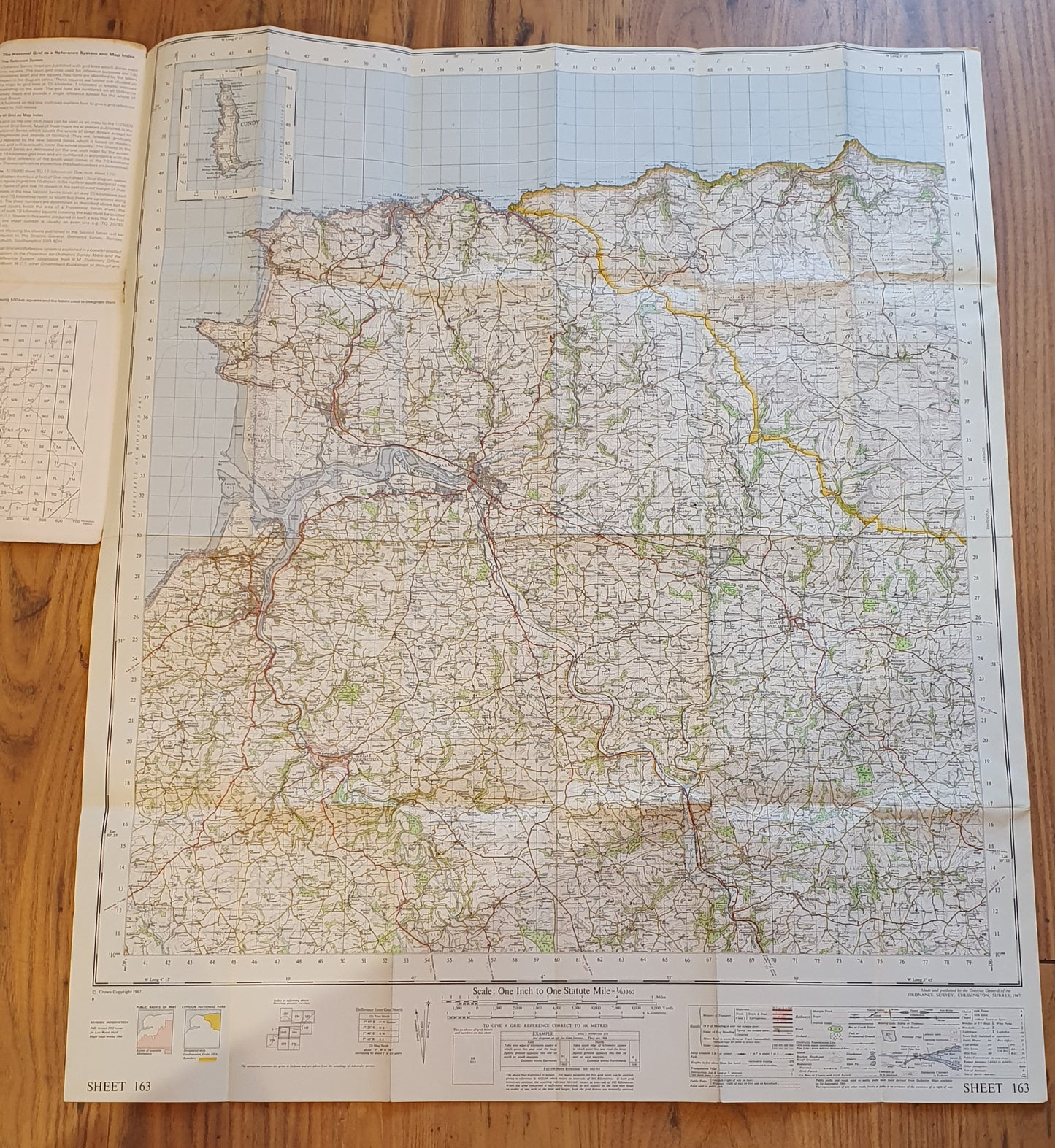 Ordnance Survey One-Inch Map - Barnstaple (Sheet 163)
