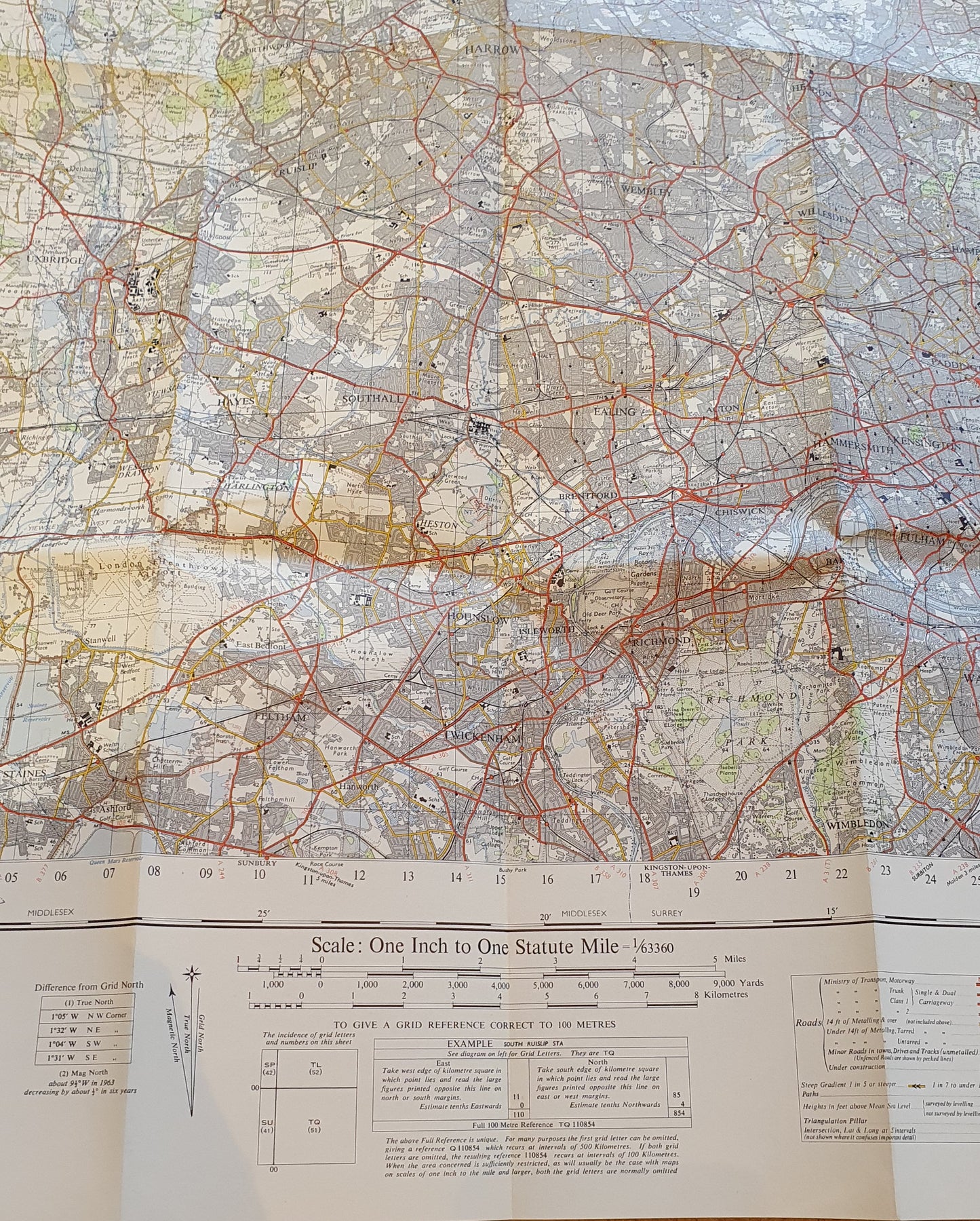 Ordnance Survey One-Inch Map of Great Britain - London N.W (Sheet 160)