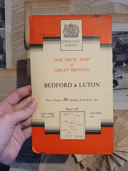 Ordnance Survey One-Inch Map of Great Britain - Bedford & Luton (Sheet 147)
