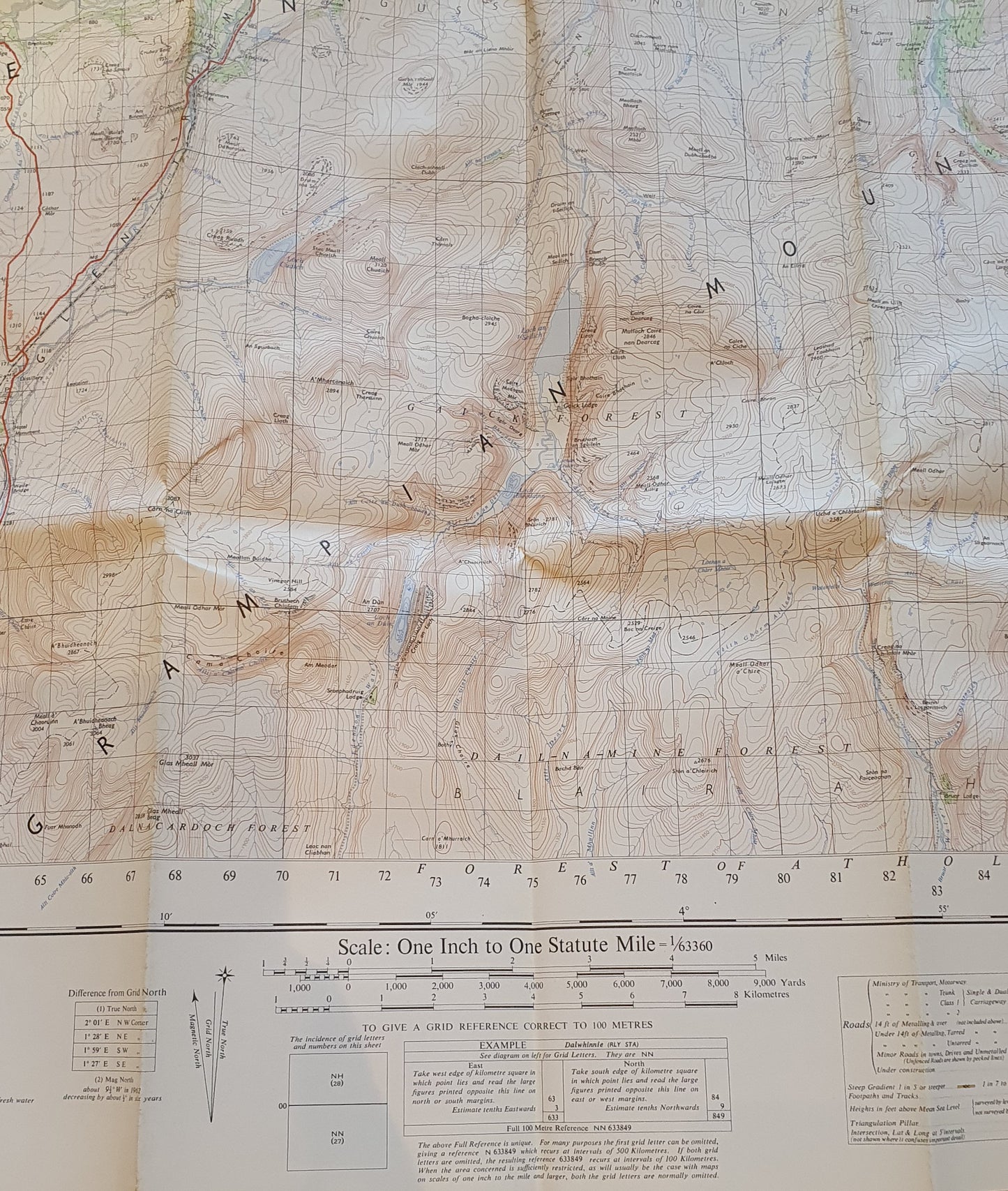 Ordnance Survey One-Inch Map - Kingussie (Sheet 37)