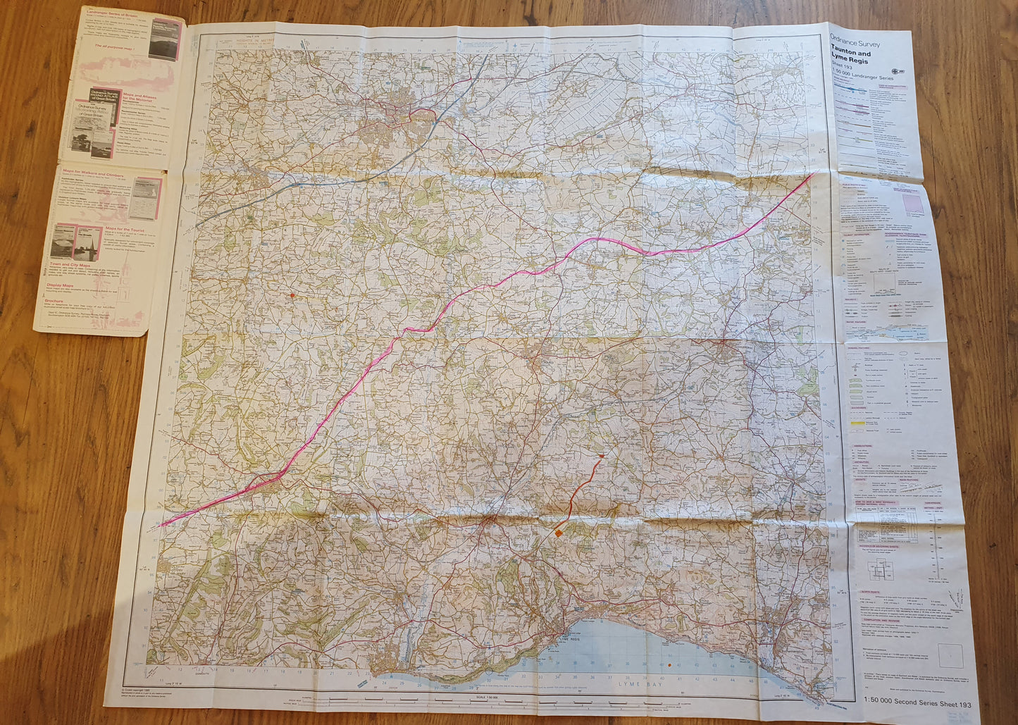 Ordnance Survey Landranger Map- Taunton & Lyme Regis (Sheet 193)