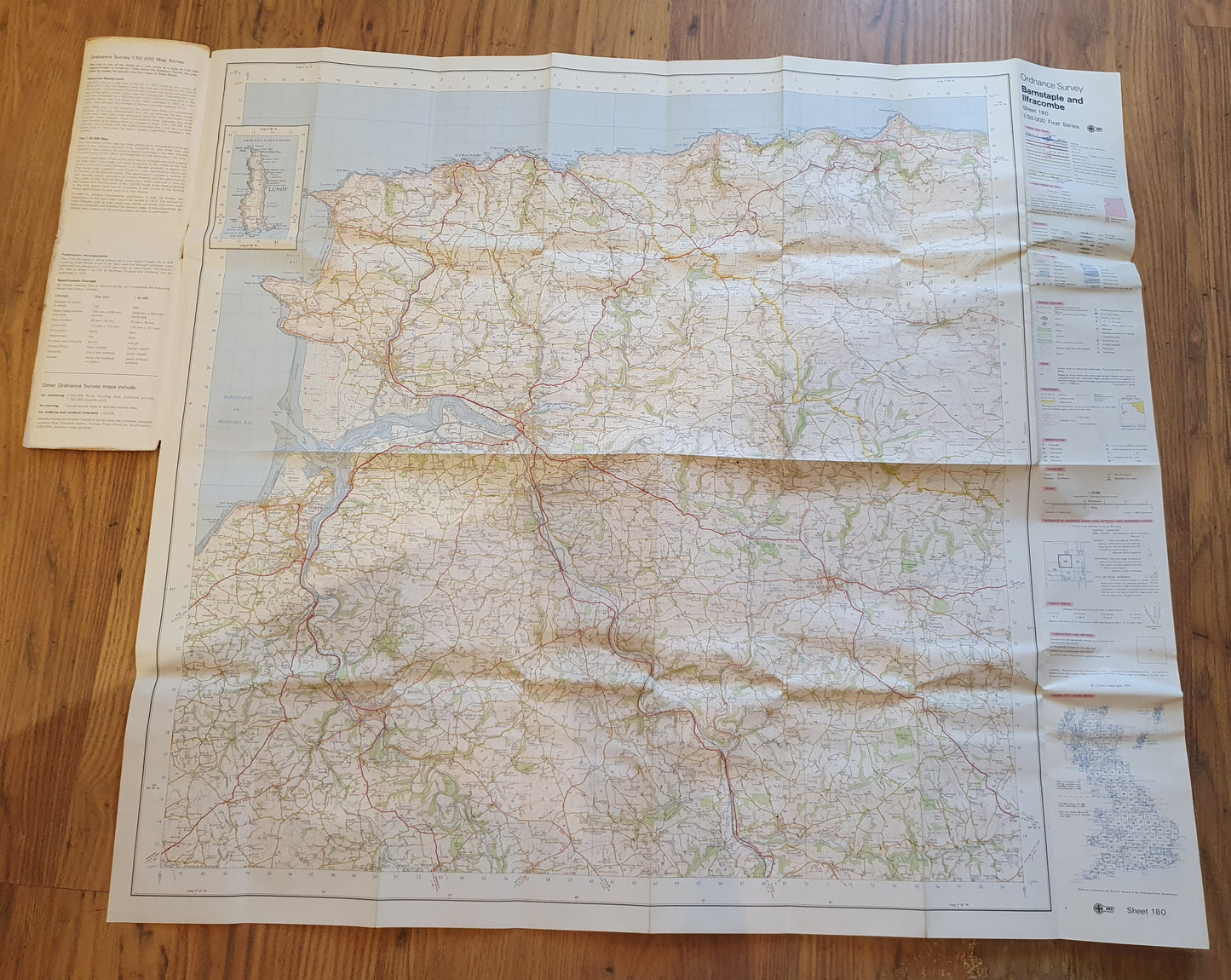 Ordnance Survey Landranger Map - Barnstaple and Ilfracombe (Sheet 180)
