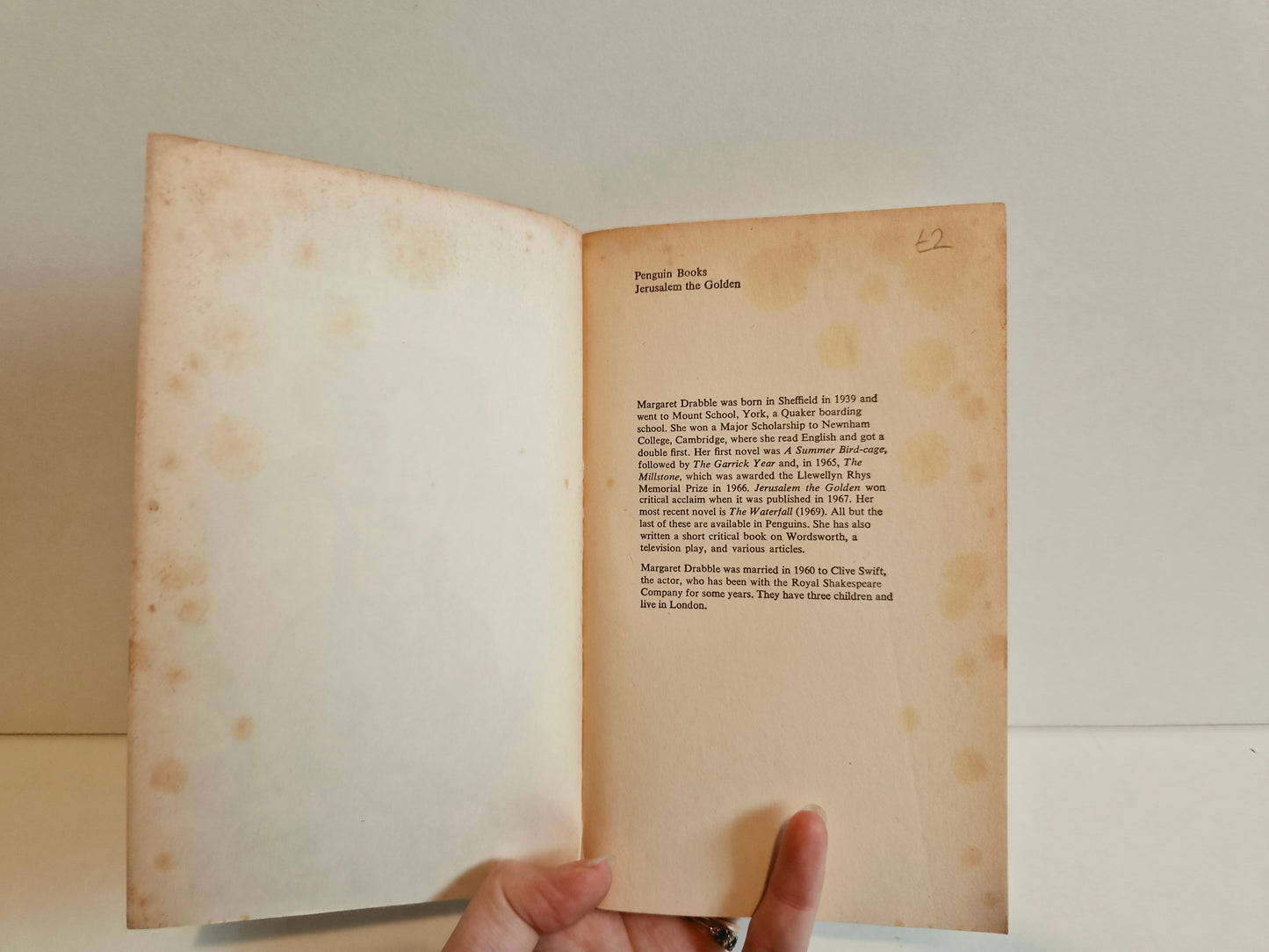 Jerusalem the Golden by Margaret Drabble (1970)