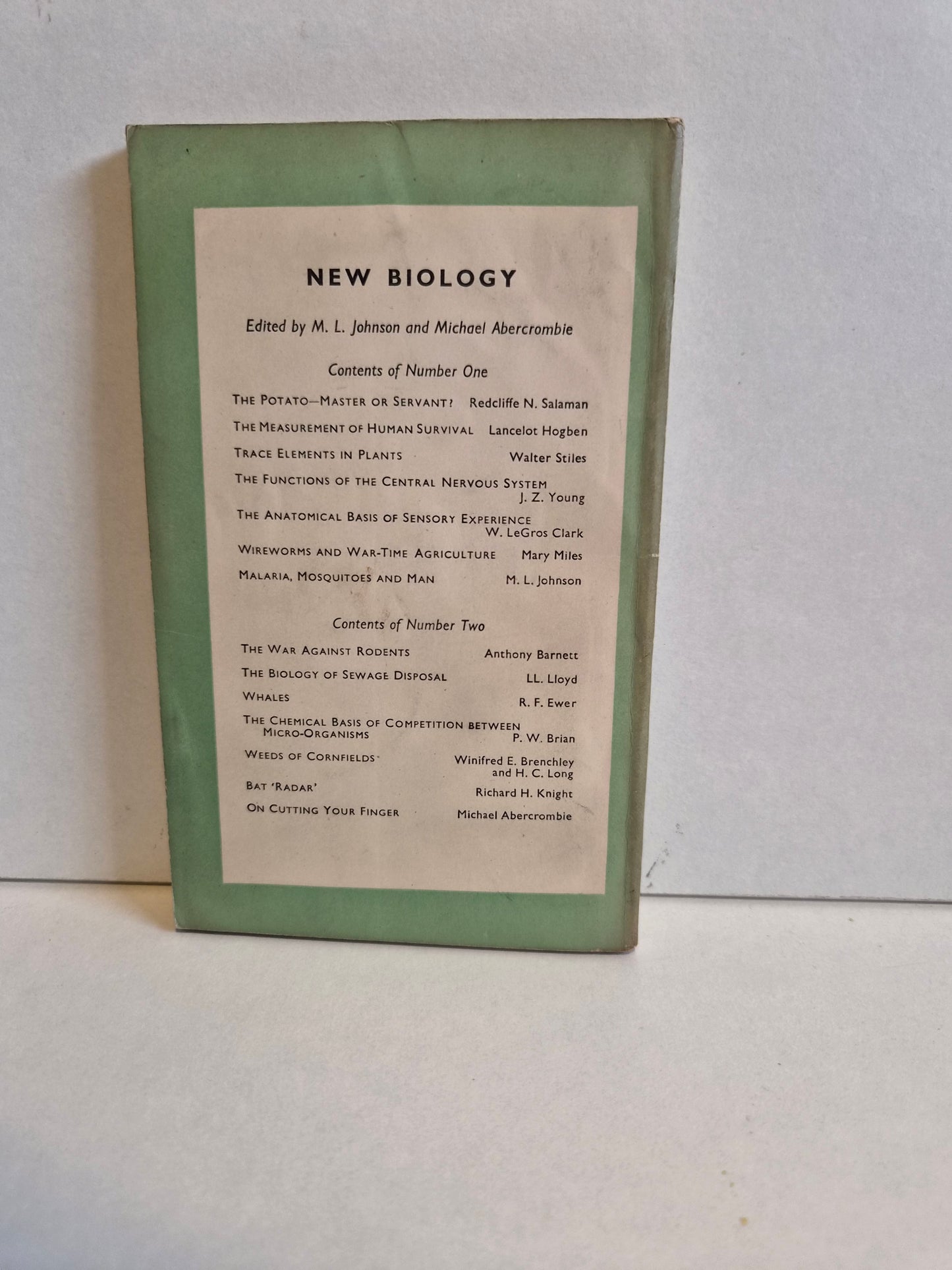New Biology 3 Edited by M L Johnson (1947)