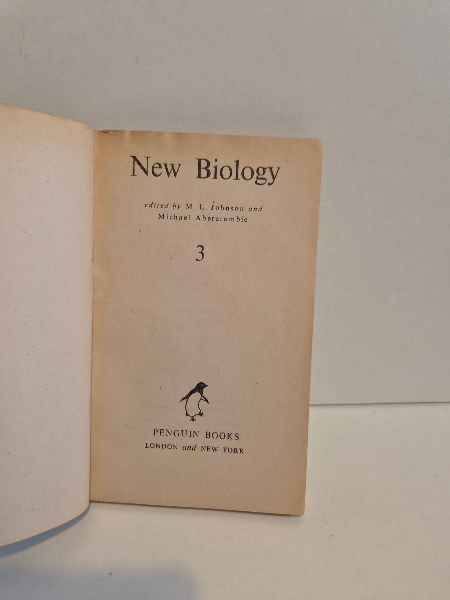 New Biology 3 Edited by M L Johnson (1947)