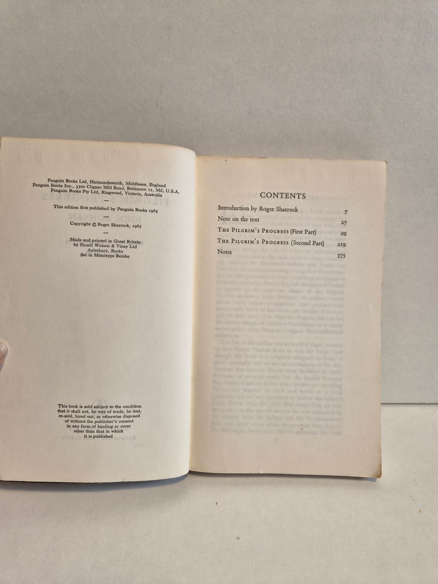 The Pilgrim's Progress by John Bunyan (1965)
