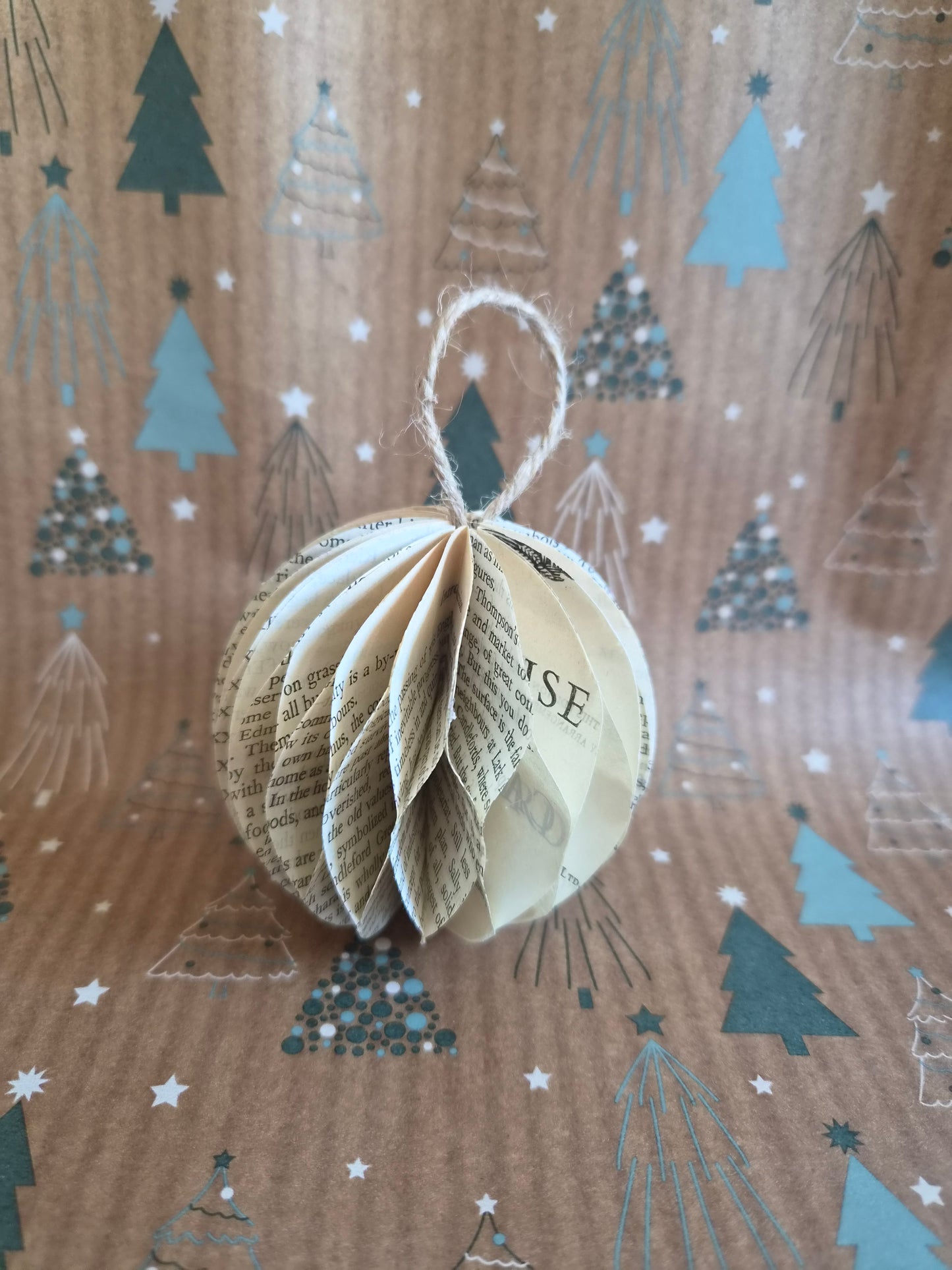 Set of Handmade Honeycomb Christmas Decorations