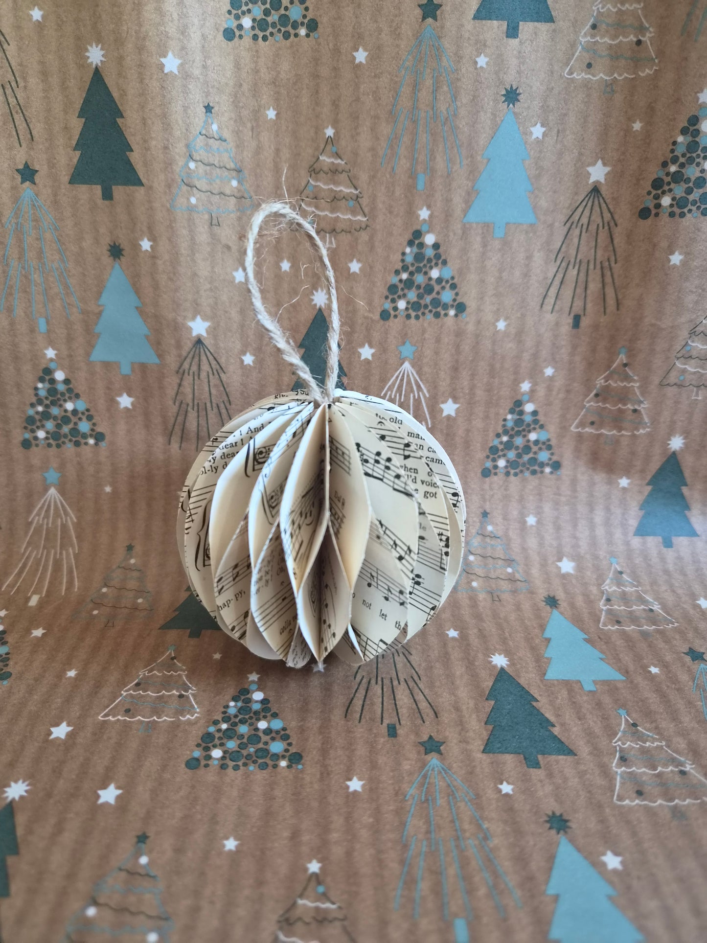Set of Handmade Honeycomb Christmas Decorations