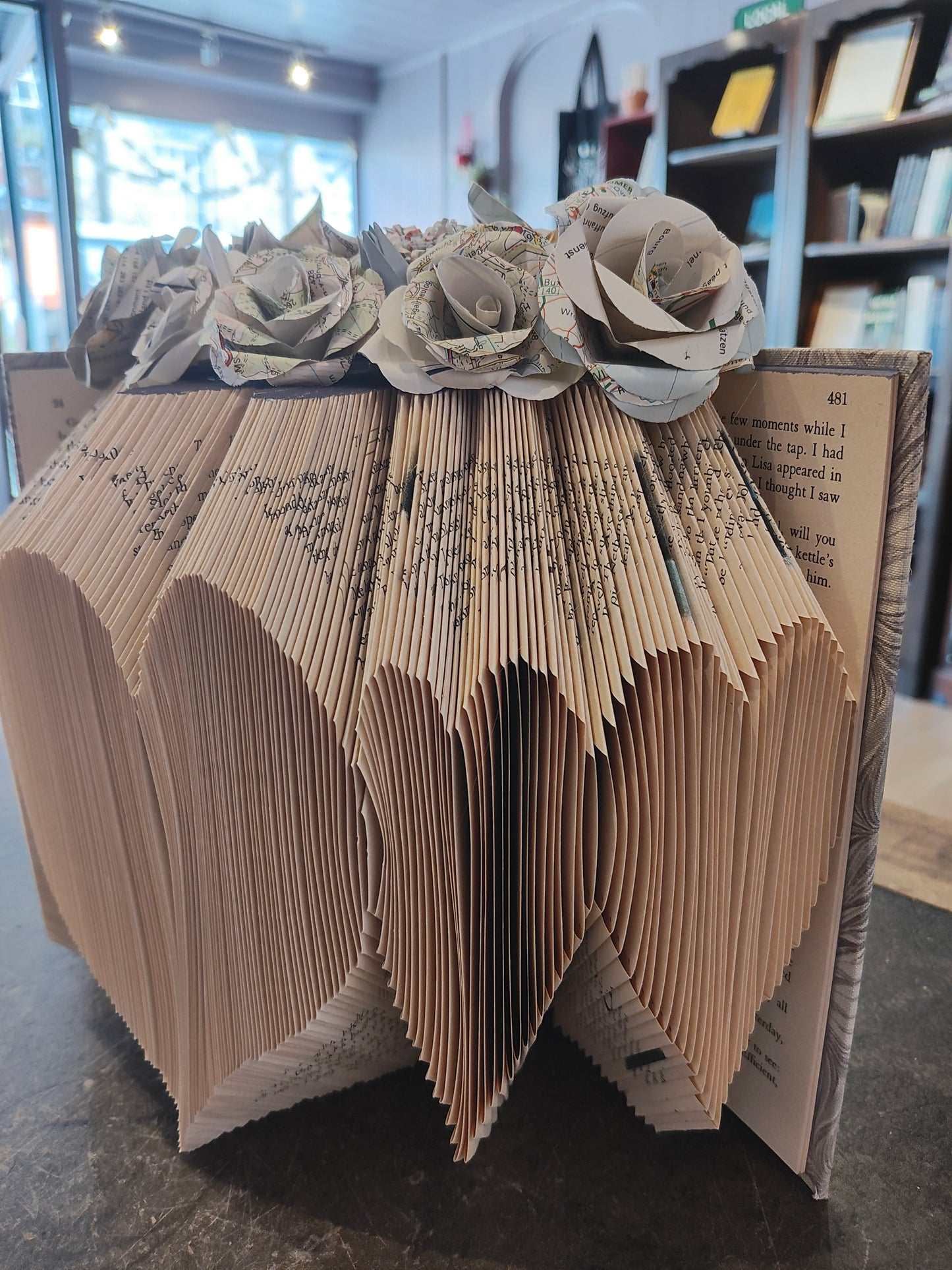 Heart Book Fold Sculpture (Collection Only)