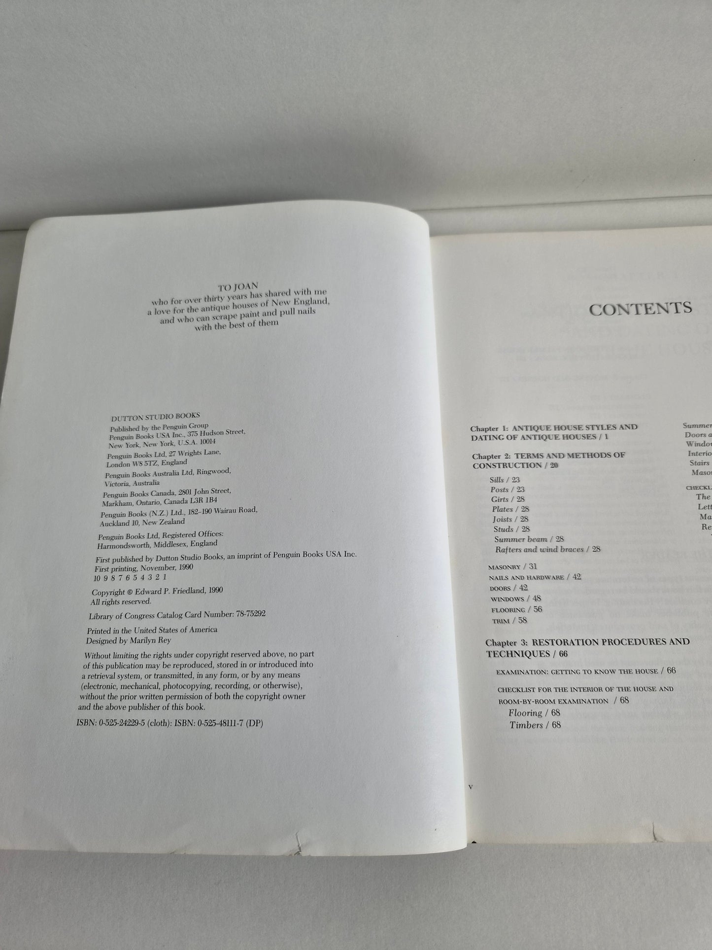 Antique Houses: Their Construction & Restoration by E Friedland (1990)