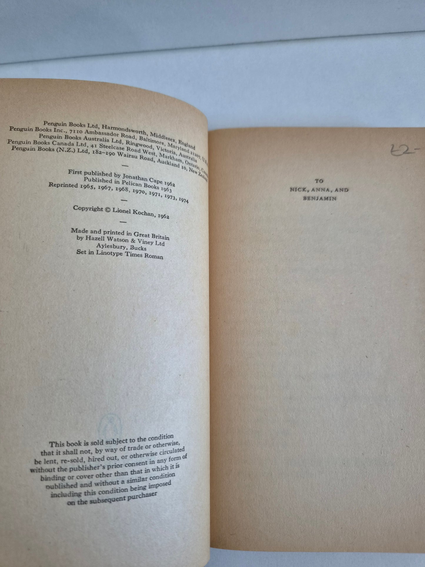 The Making of Modern Russia by Lionel Kochan (1974)