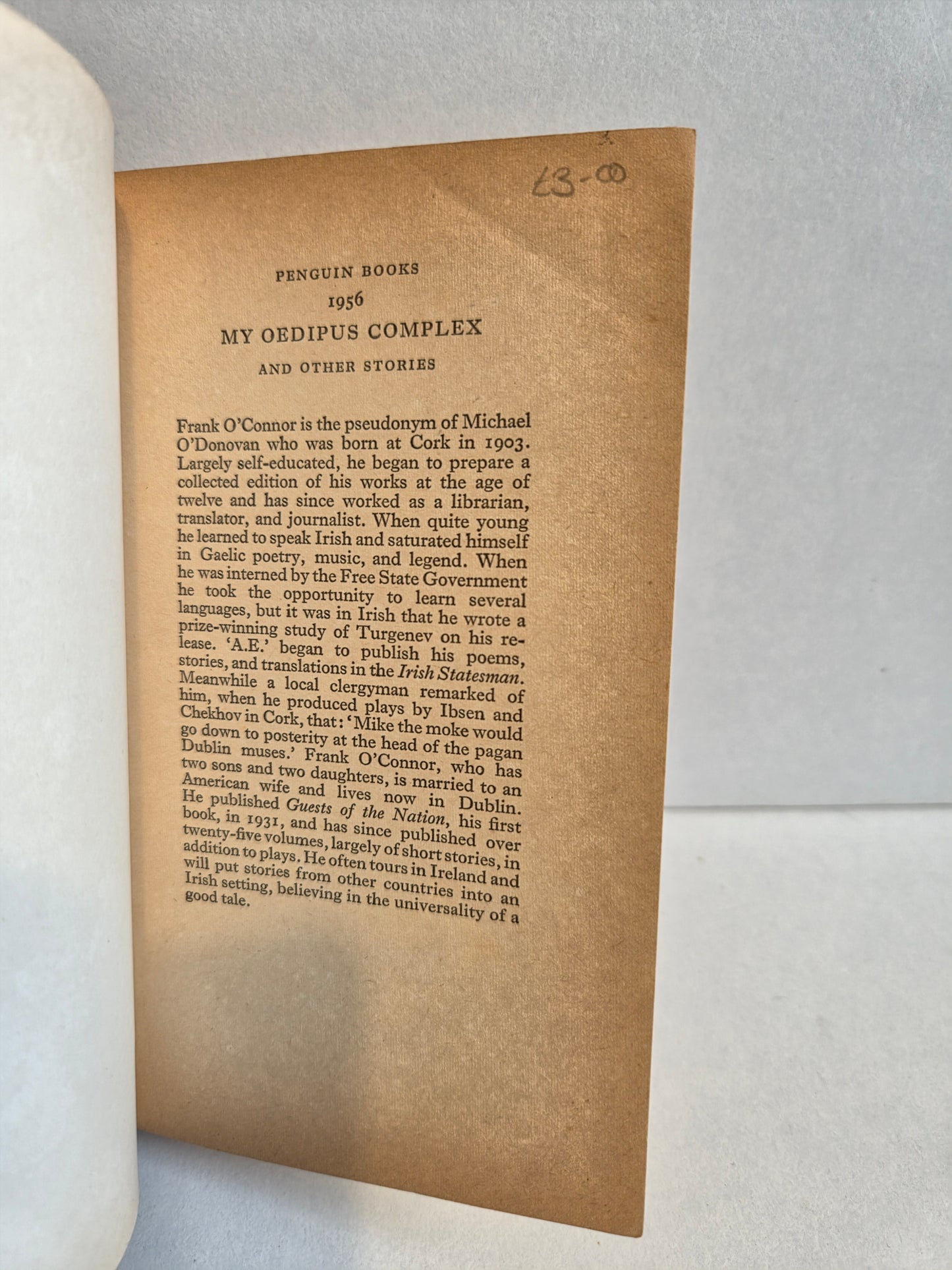 My Oedipus Complex and Other Stories by Frank O'Connor (1965)