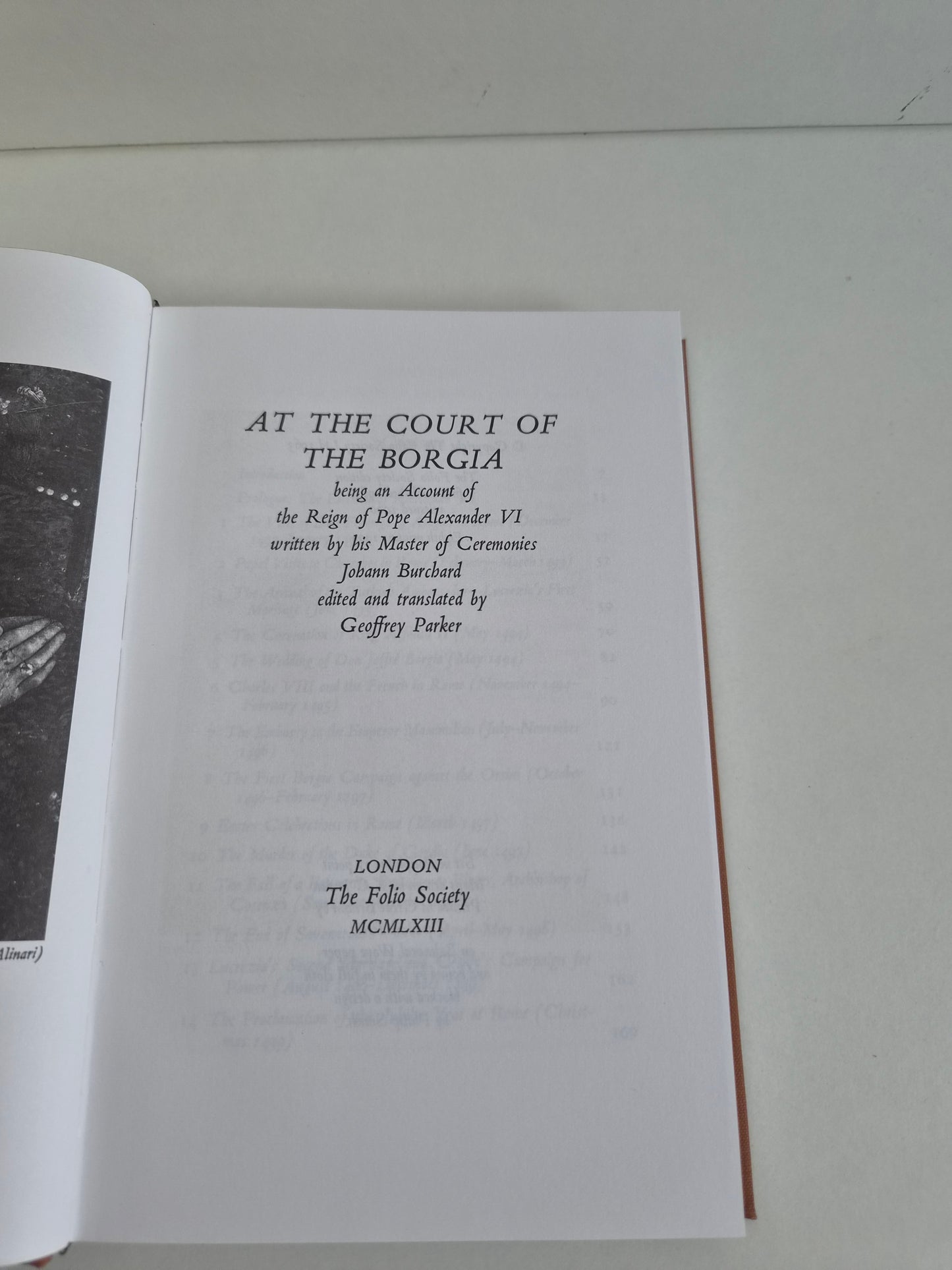 At the Court of the Borgia by Johann Burchard (1963)