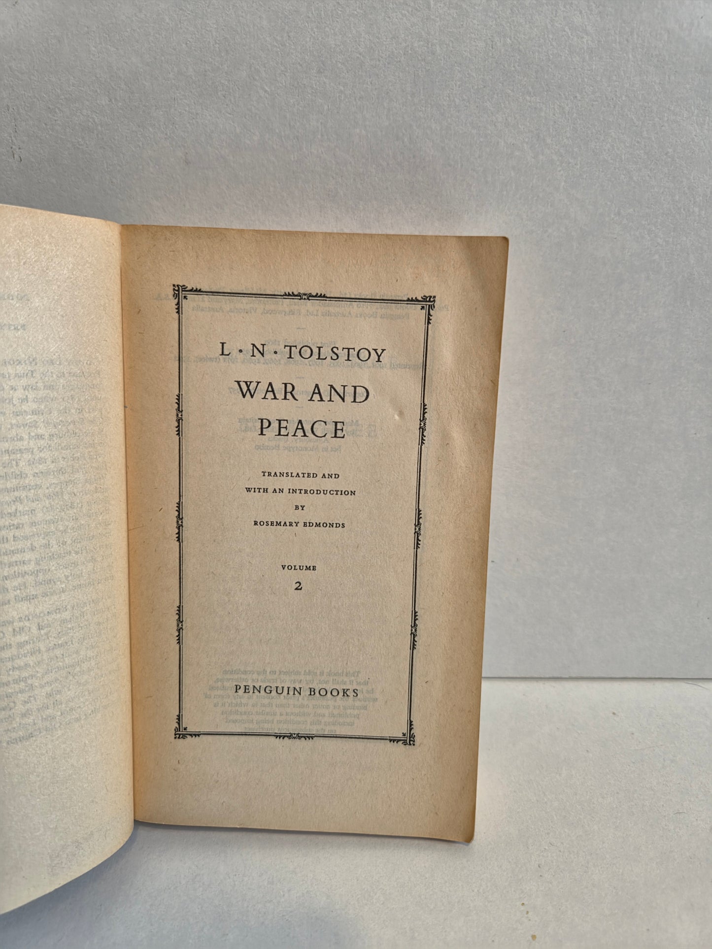 War and Peace Volume 1&2 by Leo Tolstoy (1972)
