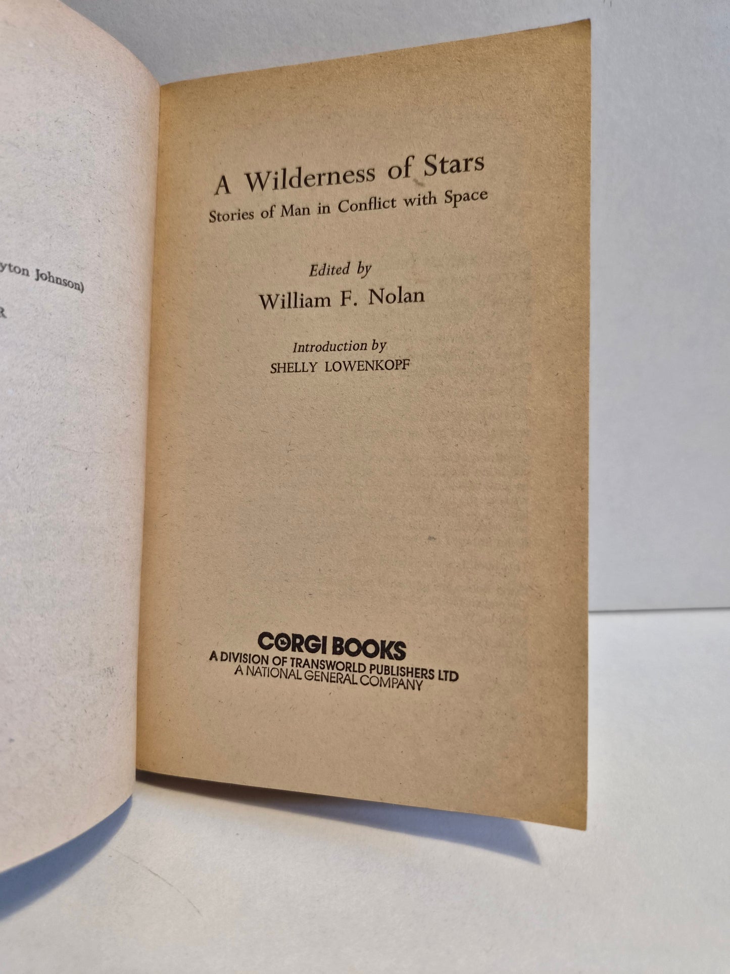 A Wilderness of Stars edited by William F Nolan (1972)