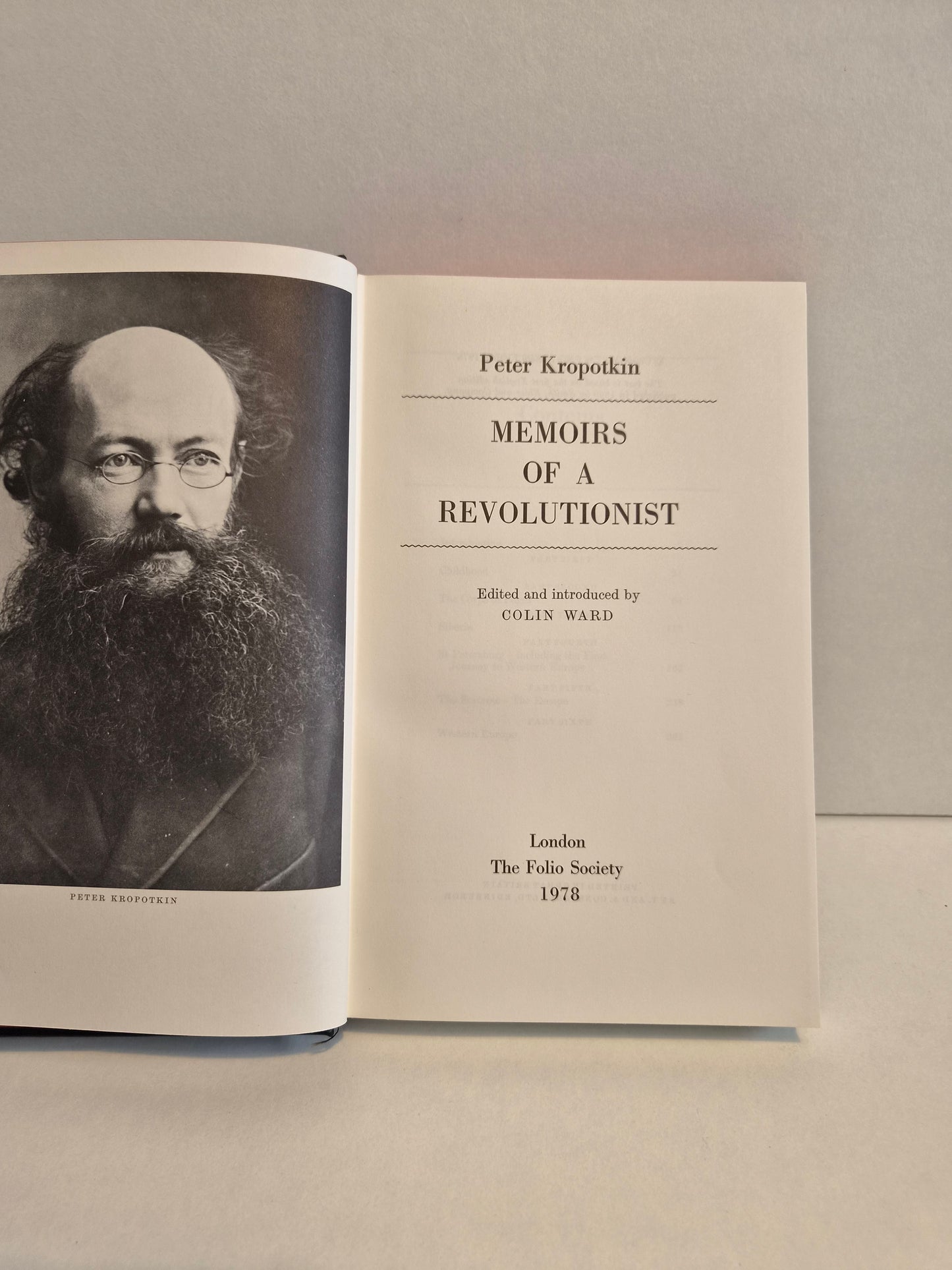 Memoirs of a Revolutionist by Peter Kropotkin (1978)